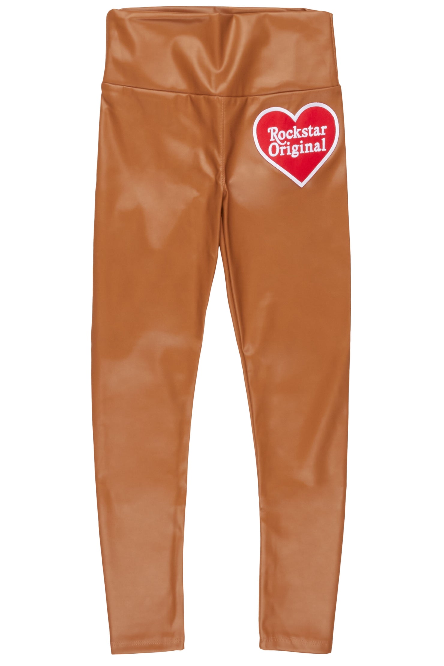 Girls Leilani Camel Faux Leather Leggings