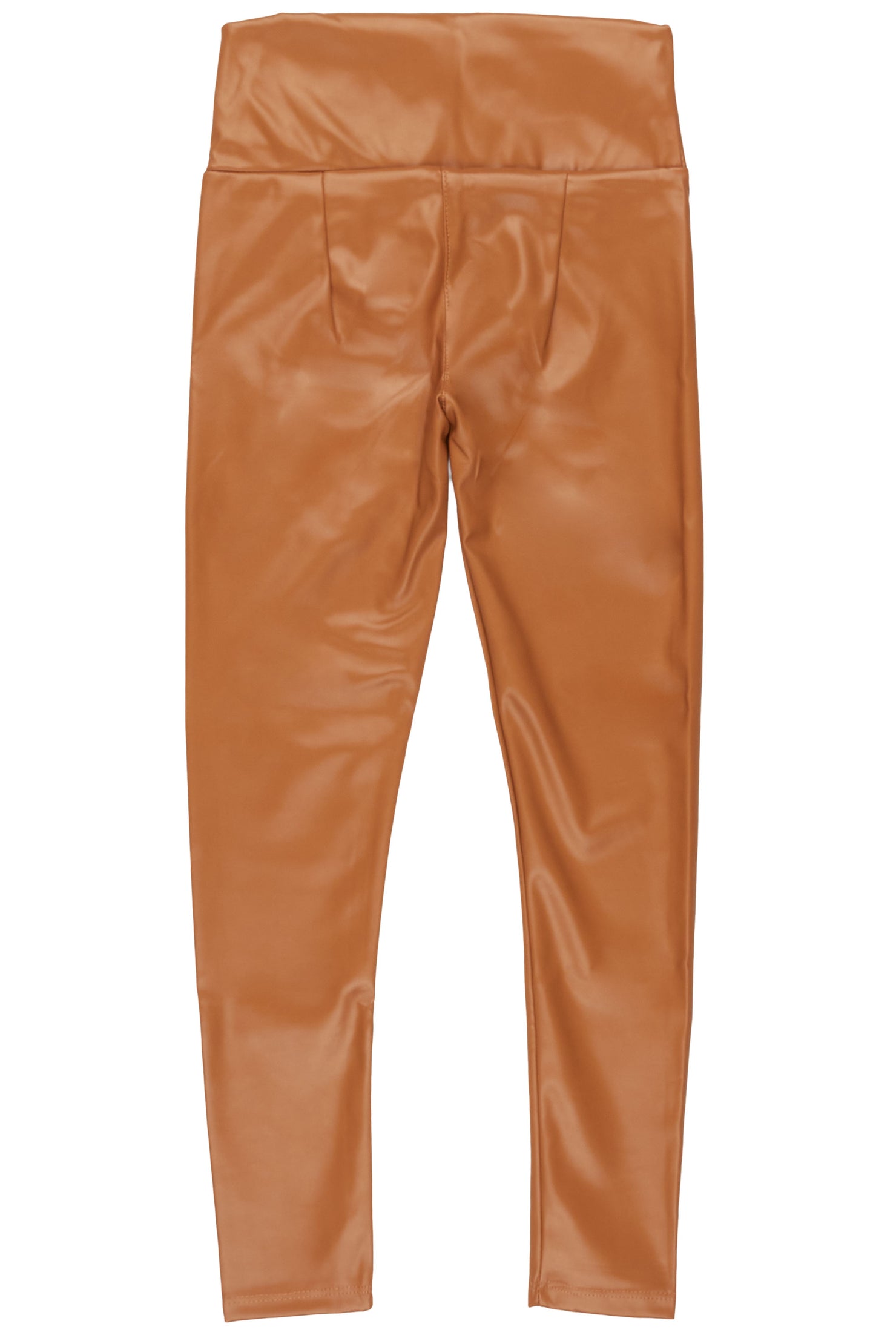 Girls Leilani Camel Faux Leather Leggings