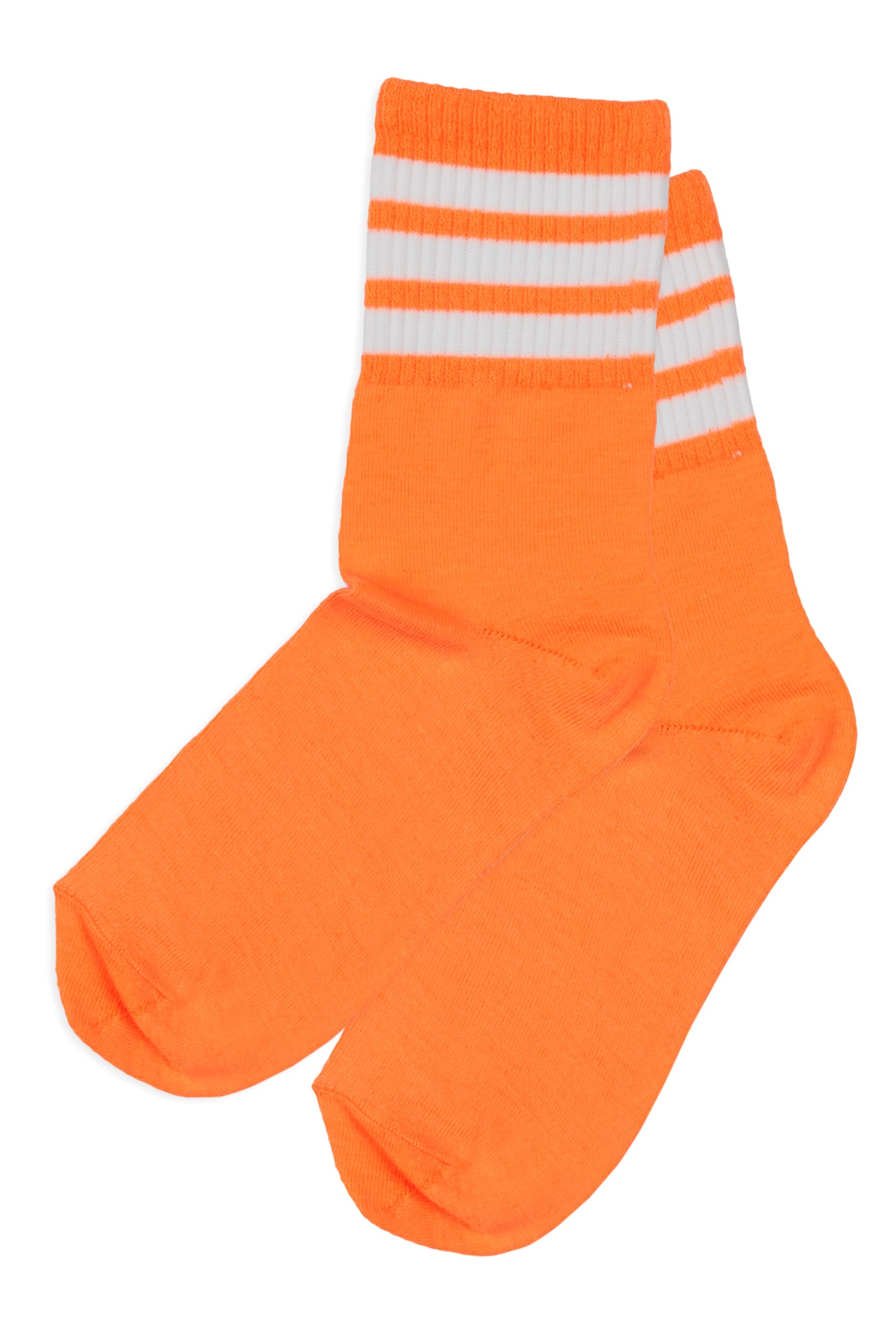 Girls Summer Vibes Neon Orange/Yellow Tube Socks (2 pack)