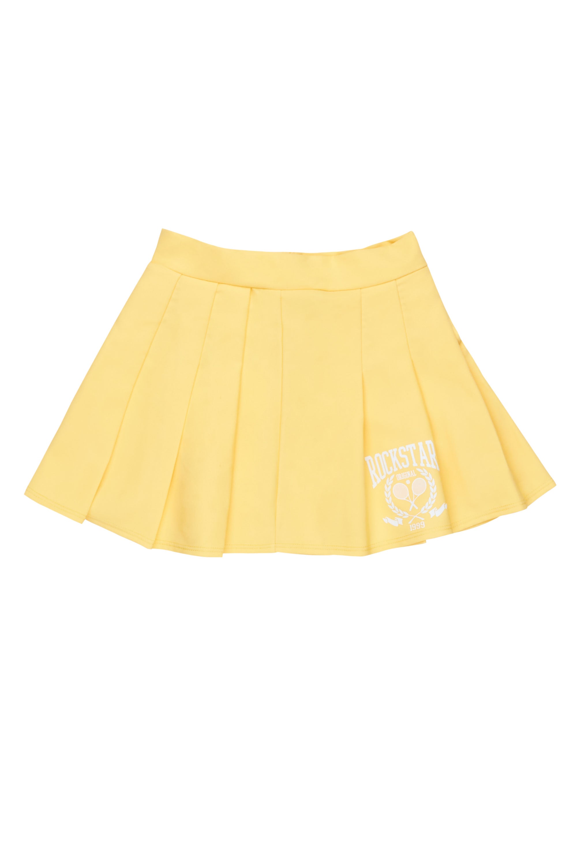 Girls Sarahi Yellow Pleated Skirt