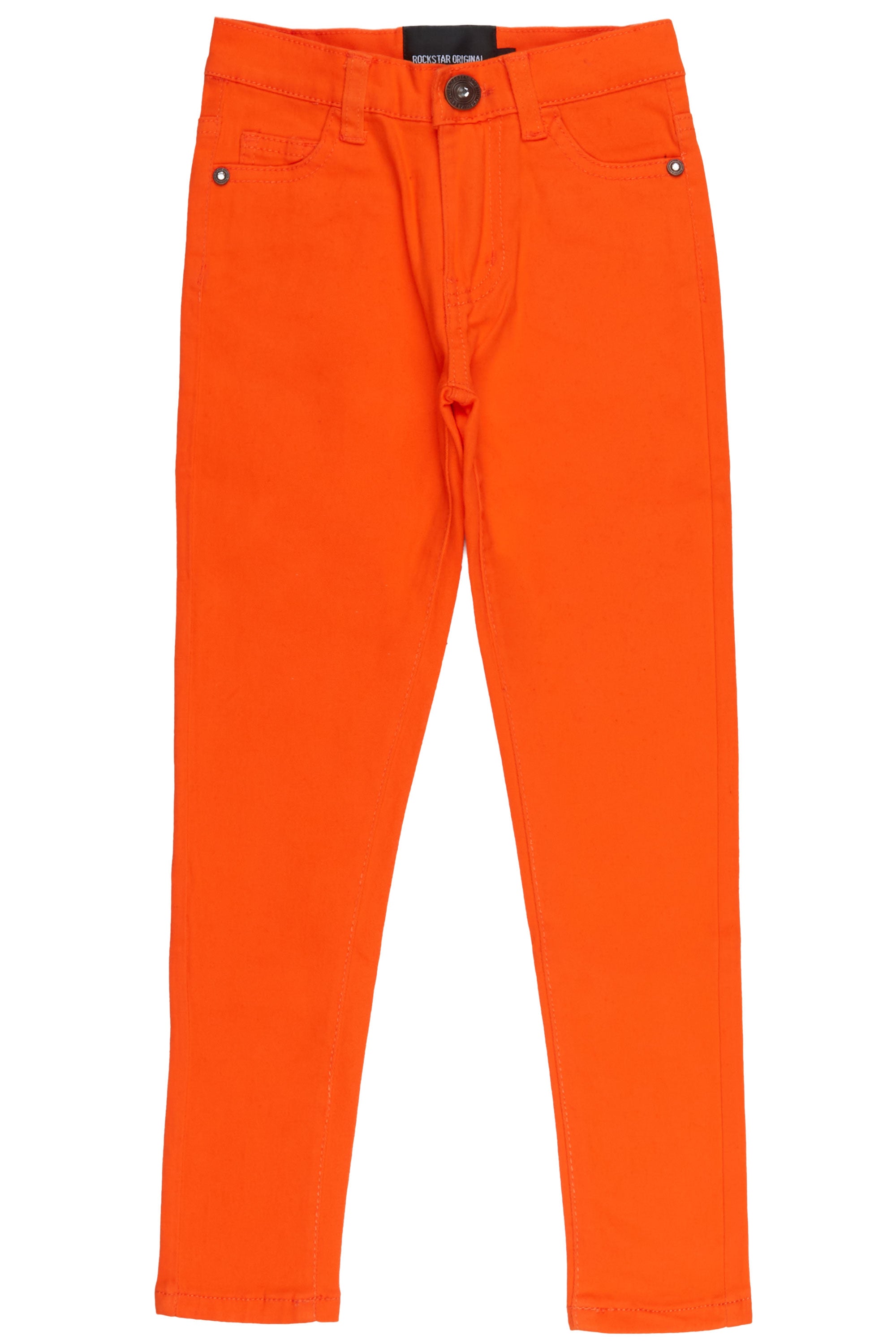 Girls Shyla Orange 5 Pocket Jean