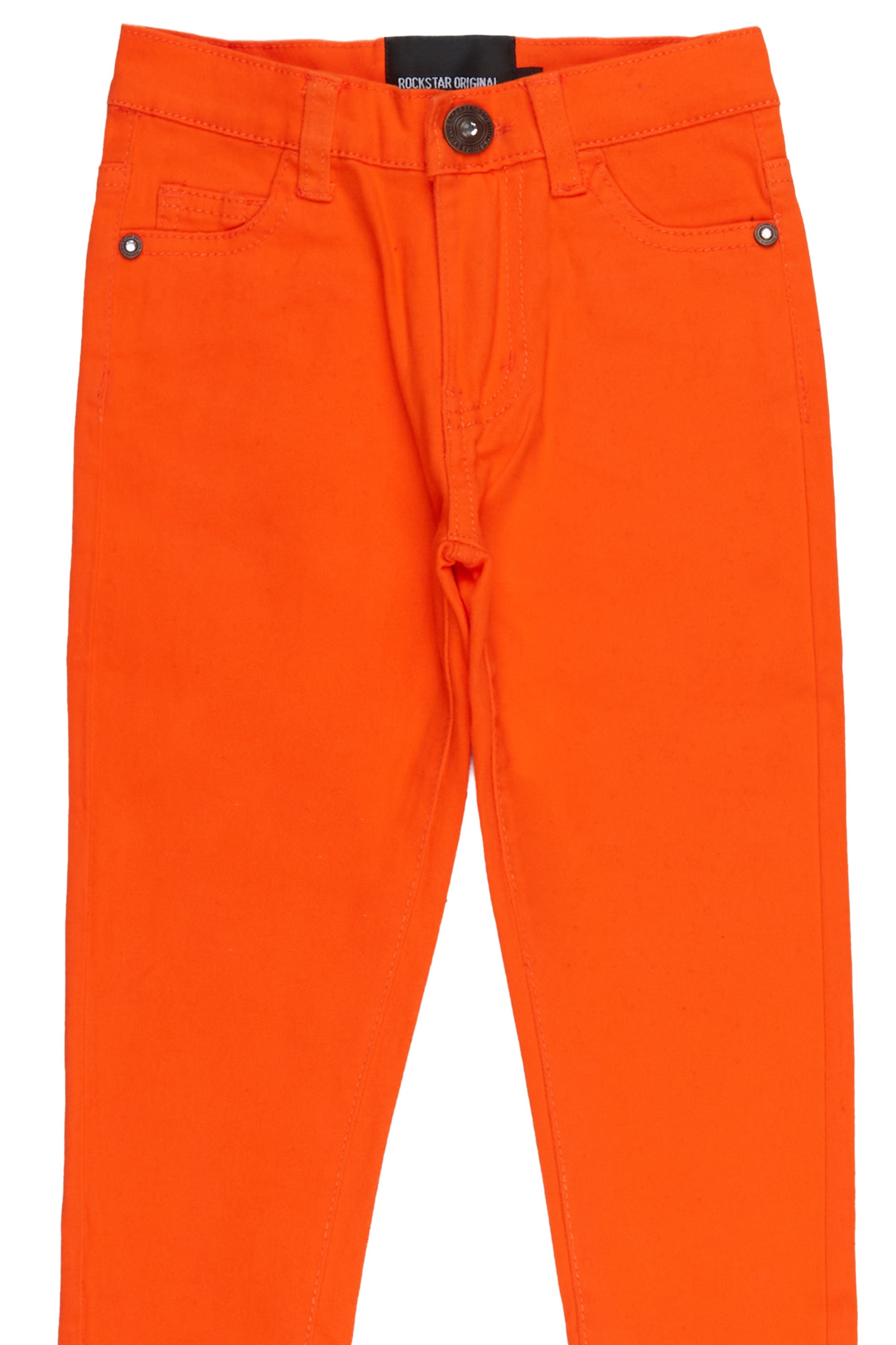 Girls Shyla Orange 5 Pocket Jean