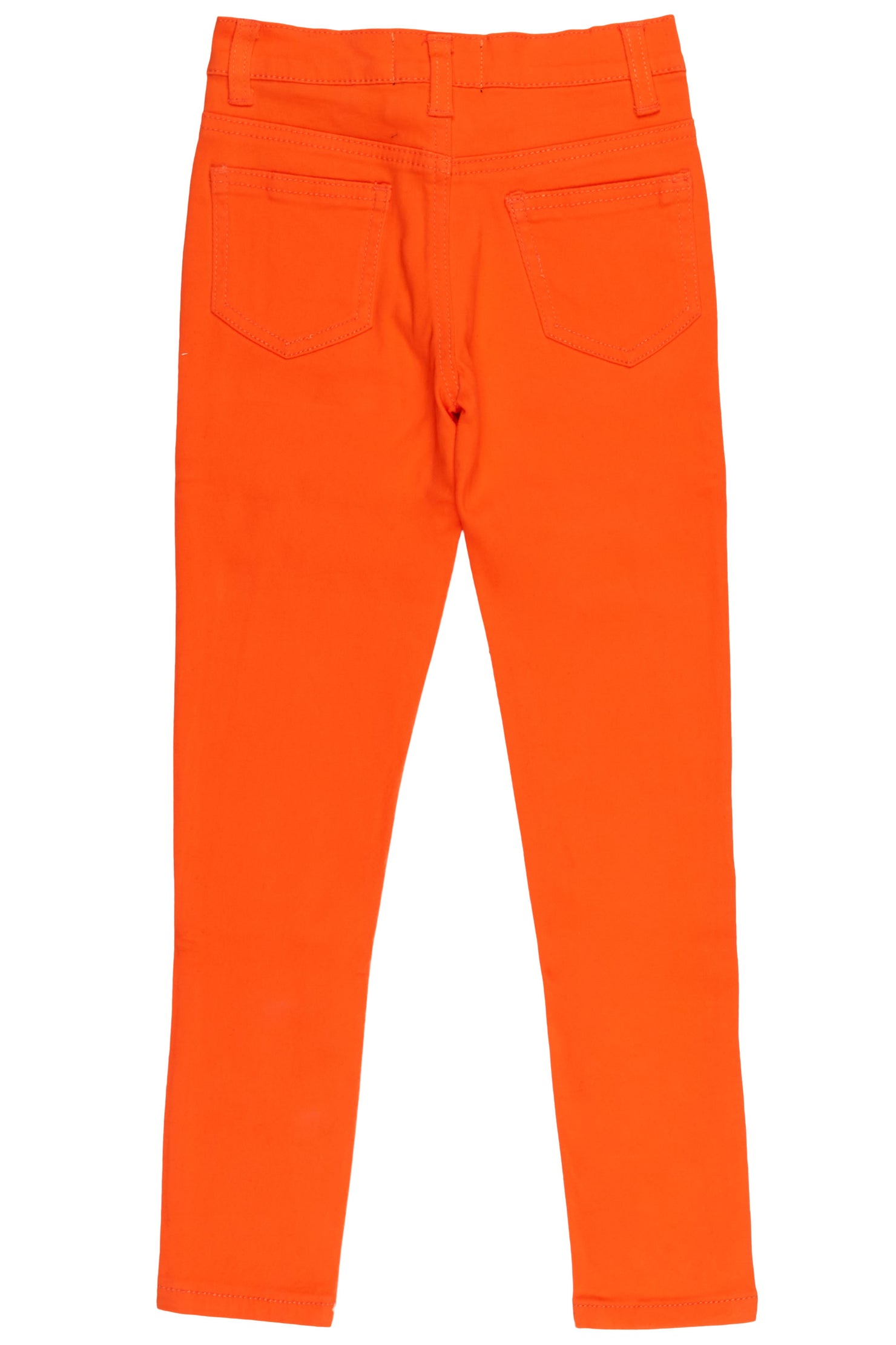 Girls Shyla Orange 5 Pocket Jean