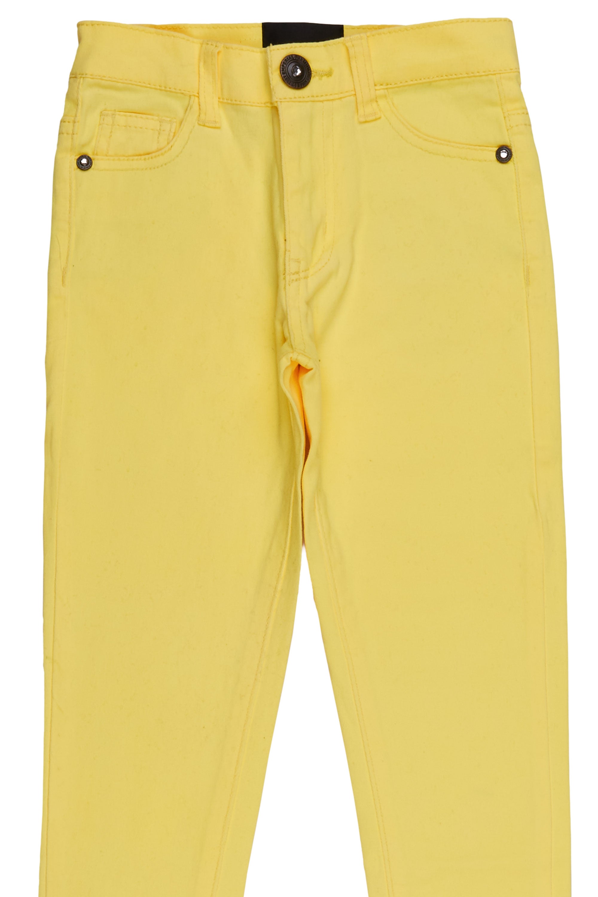 Girls Zilpha Neon Yellow 5 Pocket Jean