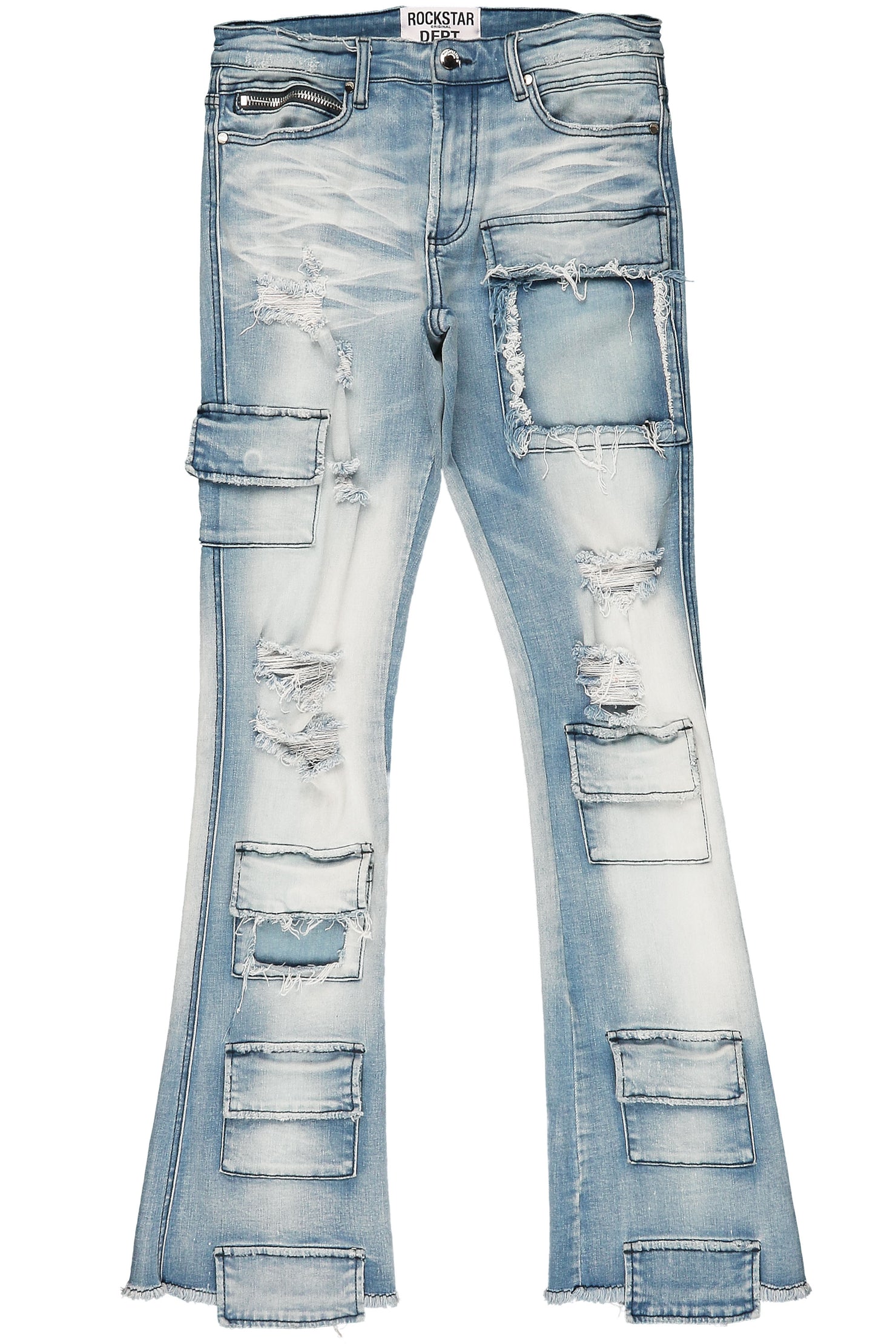 Glenn Blue Stacked Flare Jean
