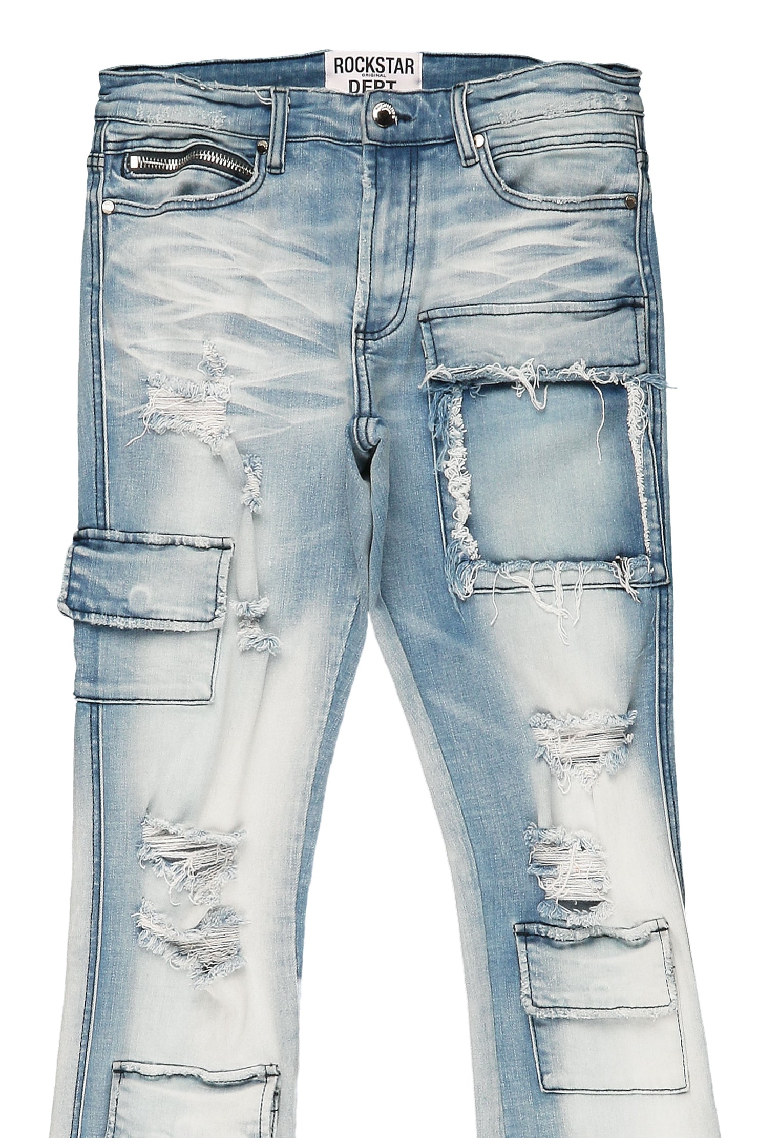 Glenn Blue Stacked Flare Jean