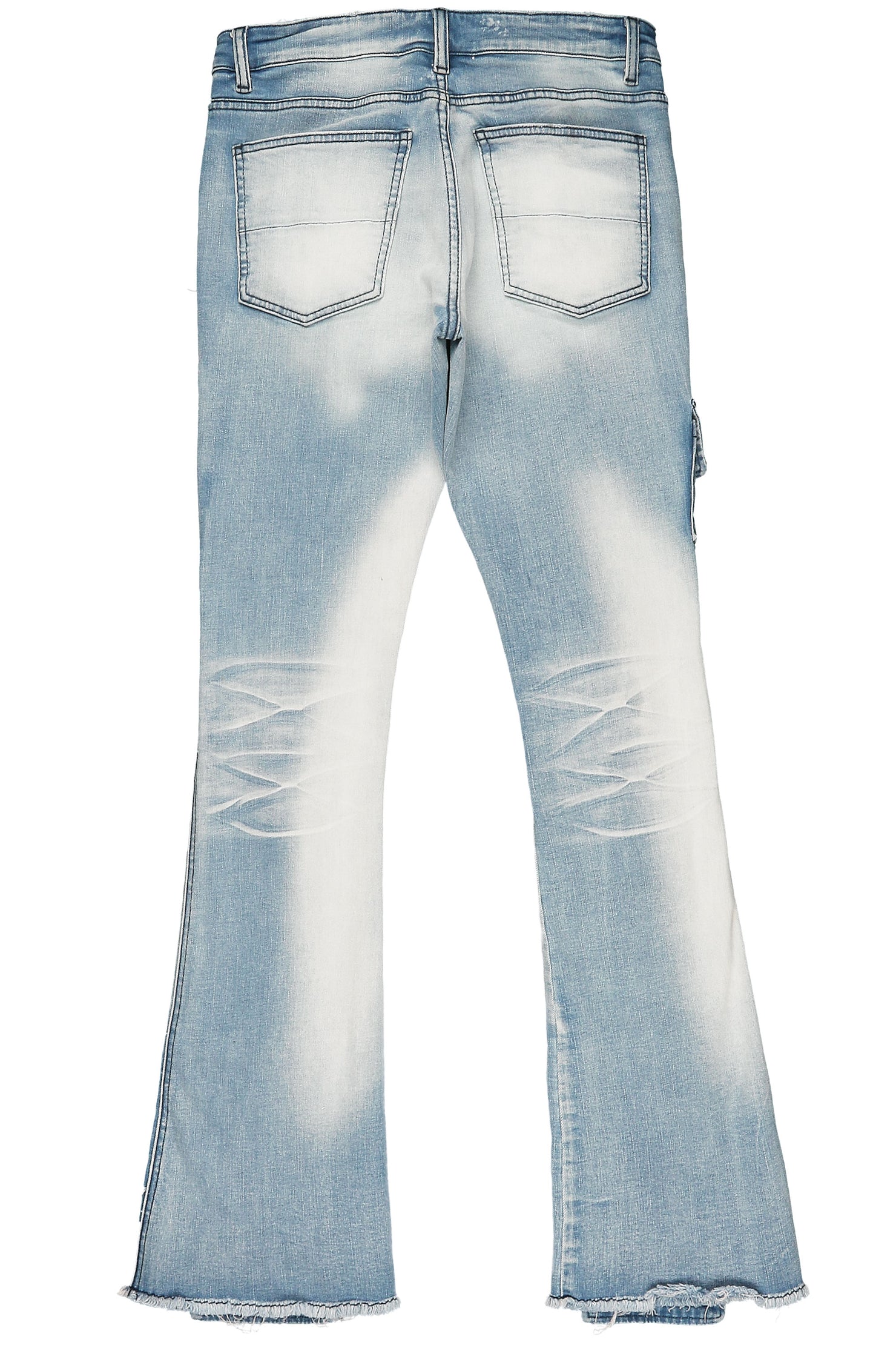 Glenn Blue Stacked Flare Jean
