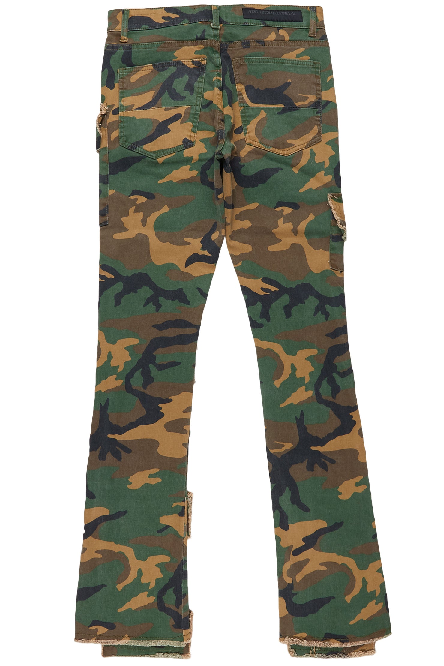 Glenn Camo Green Stacked Flare Jean