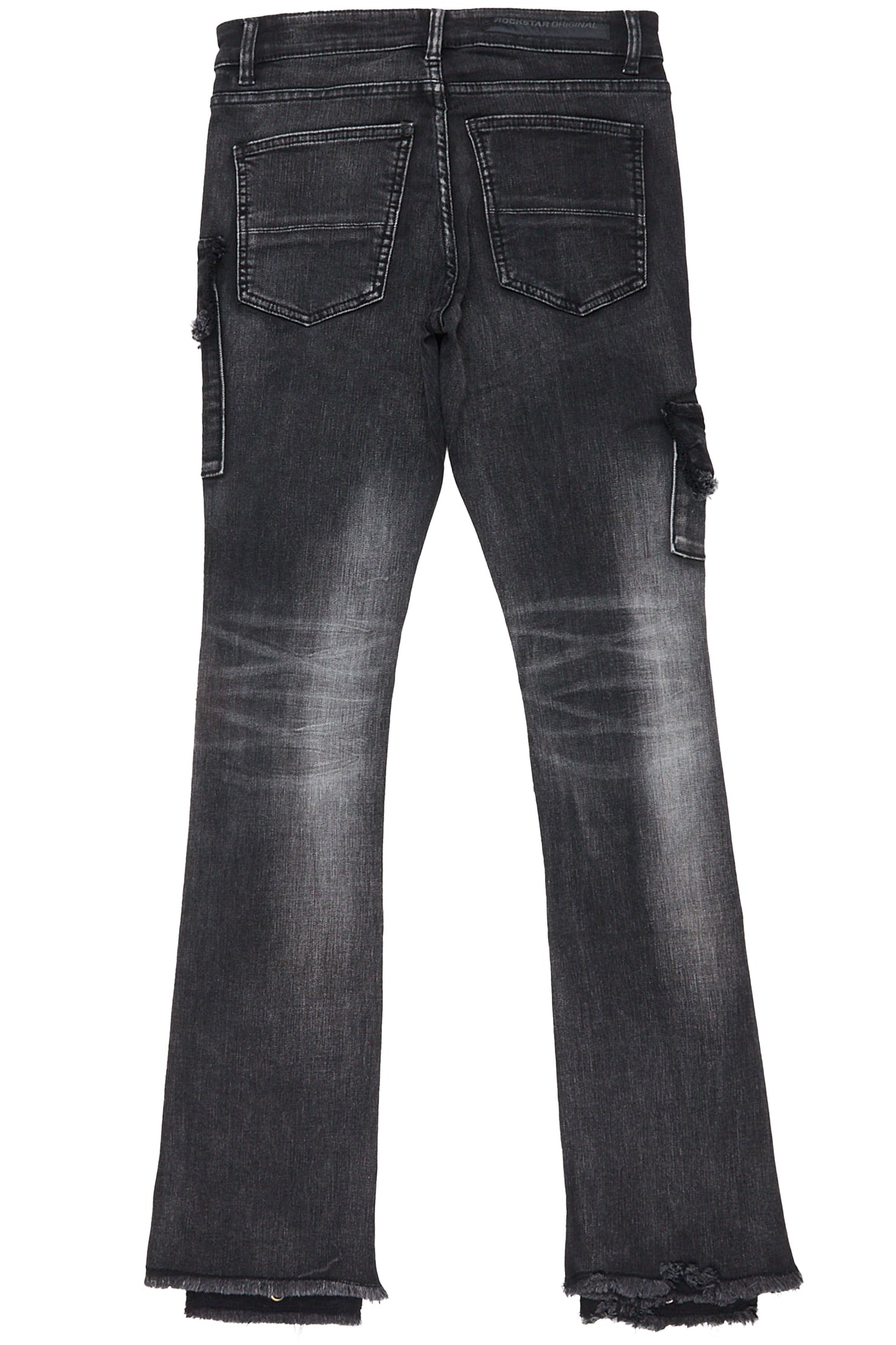 Glenn Grey Stacked Flare Jean