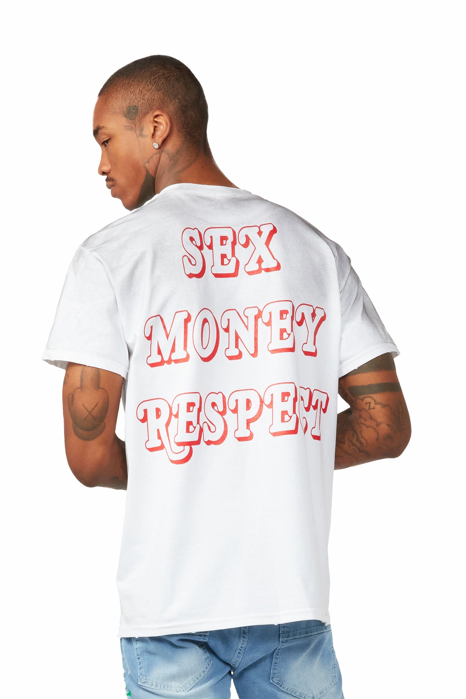 Seedee White Graphic T-Shirt