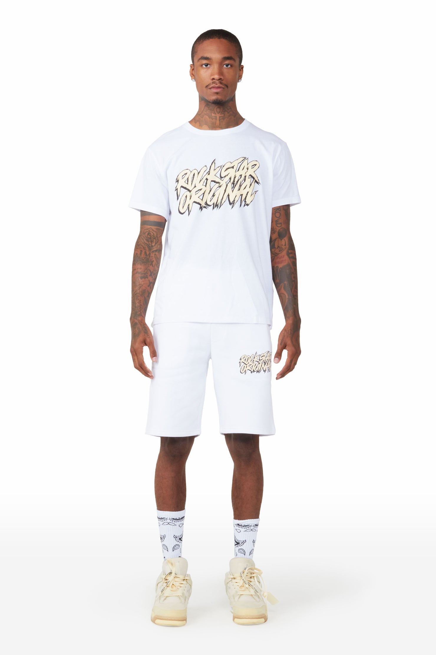 Zustrand White/Cream T-Shirt Short Set