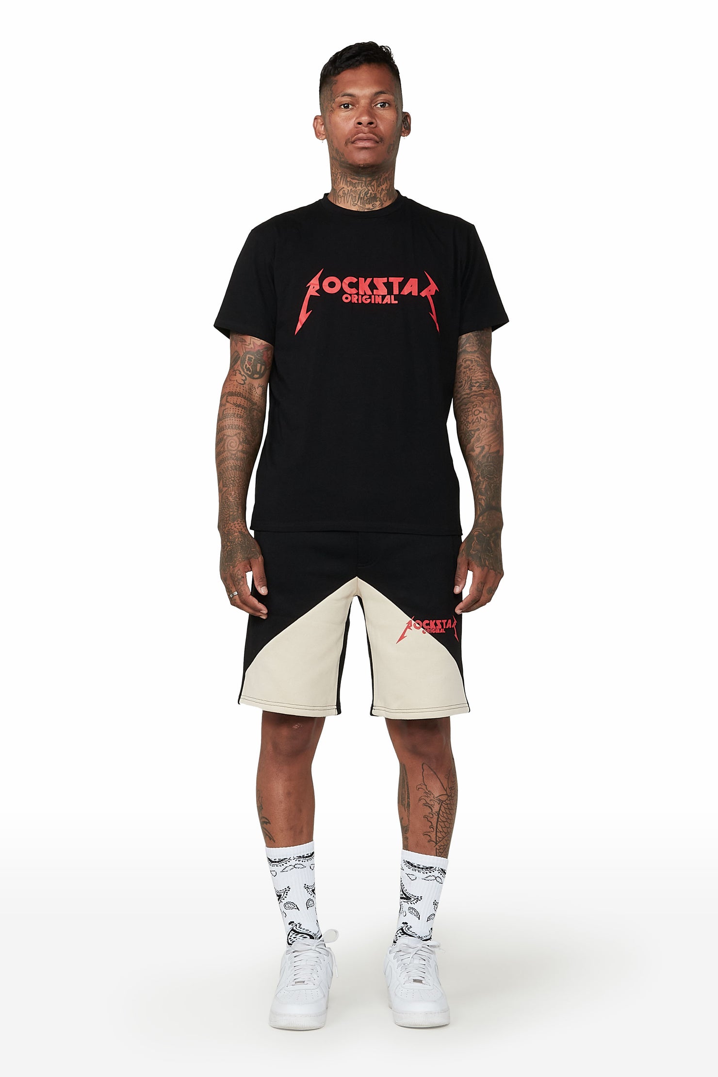 Scottie Black/Beige Short Set