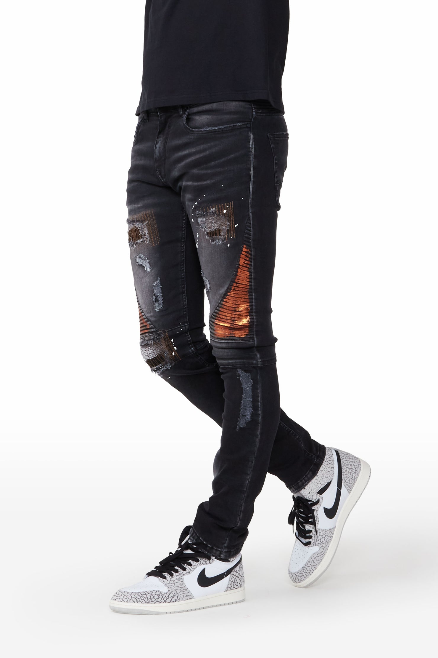 Lionel Dark Grey Biker Slim Fit Jean