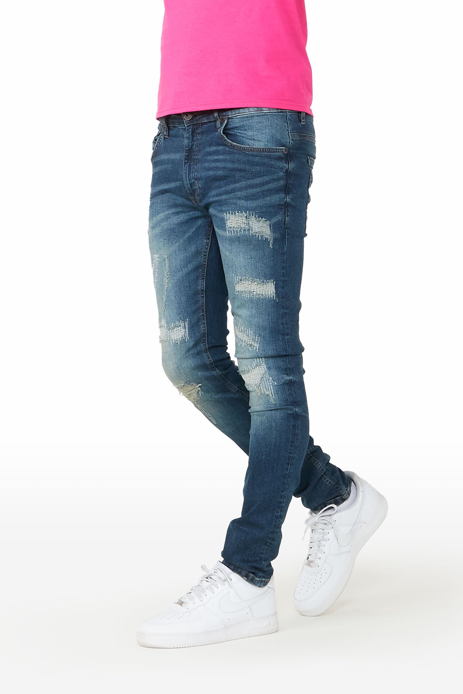 Juelz Dark Blue 5 Pocket Jean