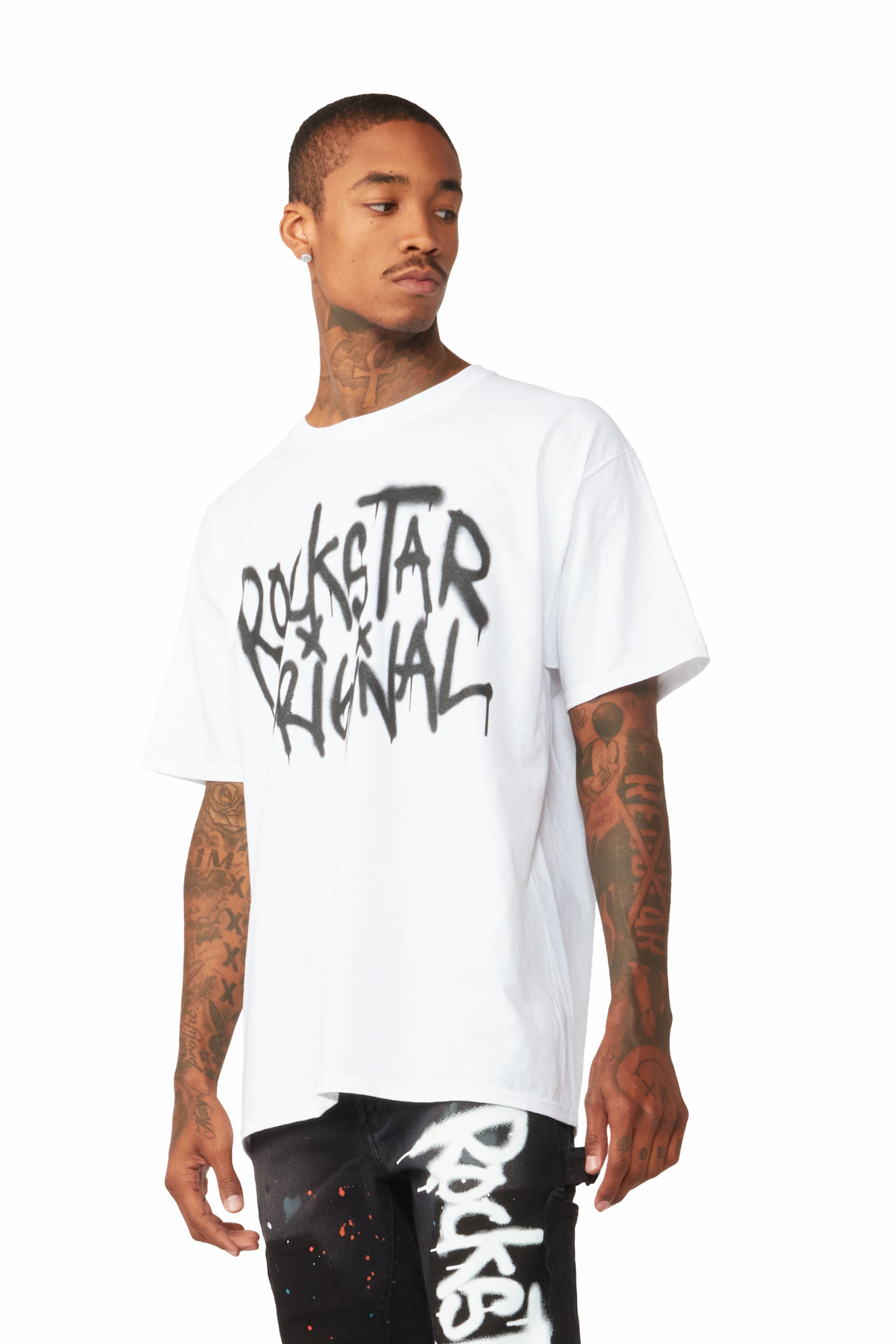 Nytron White Graphic T-Shirt