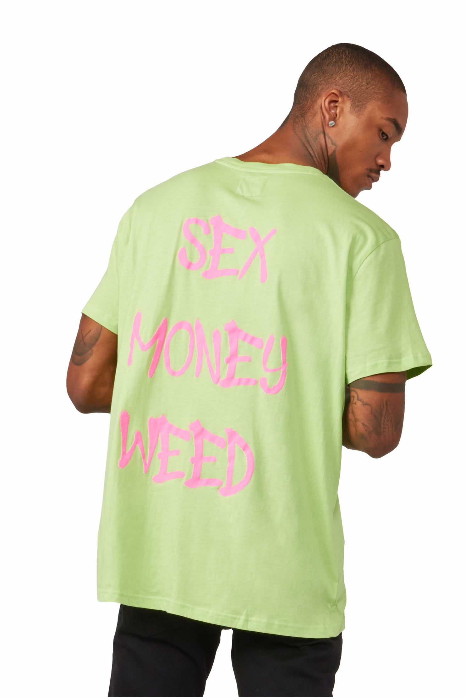 Tavi Lime/Orchid Printed T-Shirt