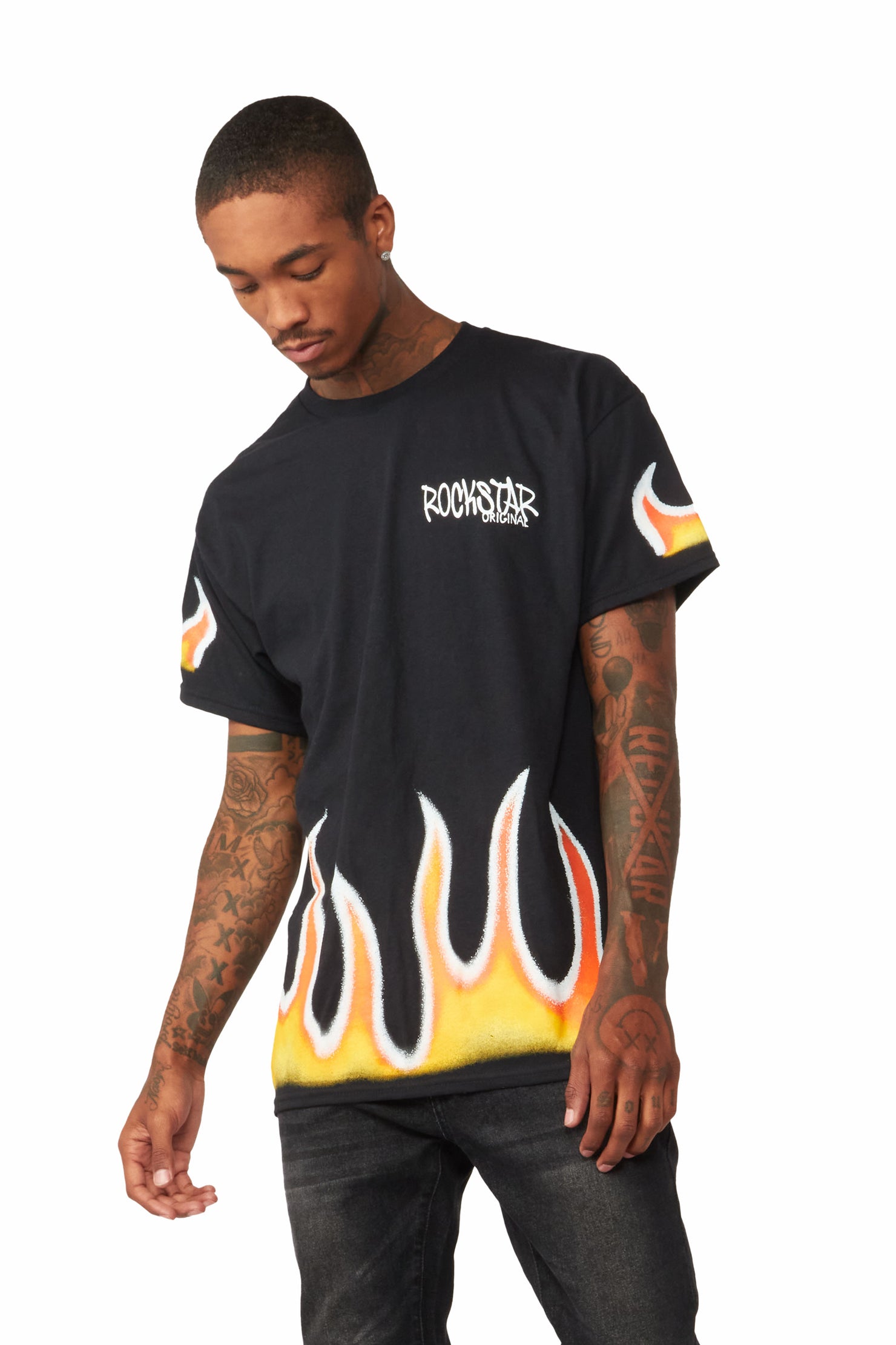 Leporche Black Graphic T-Shirt