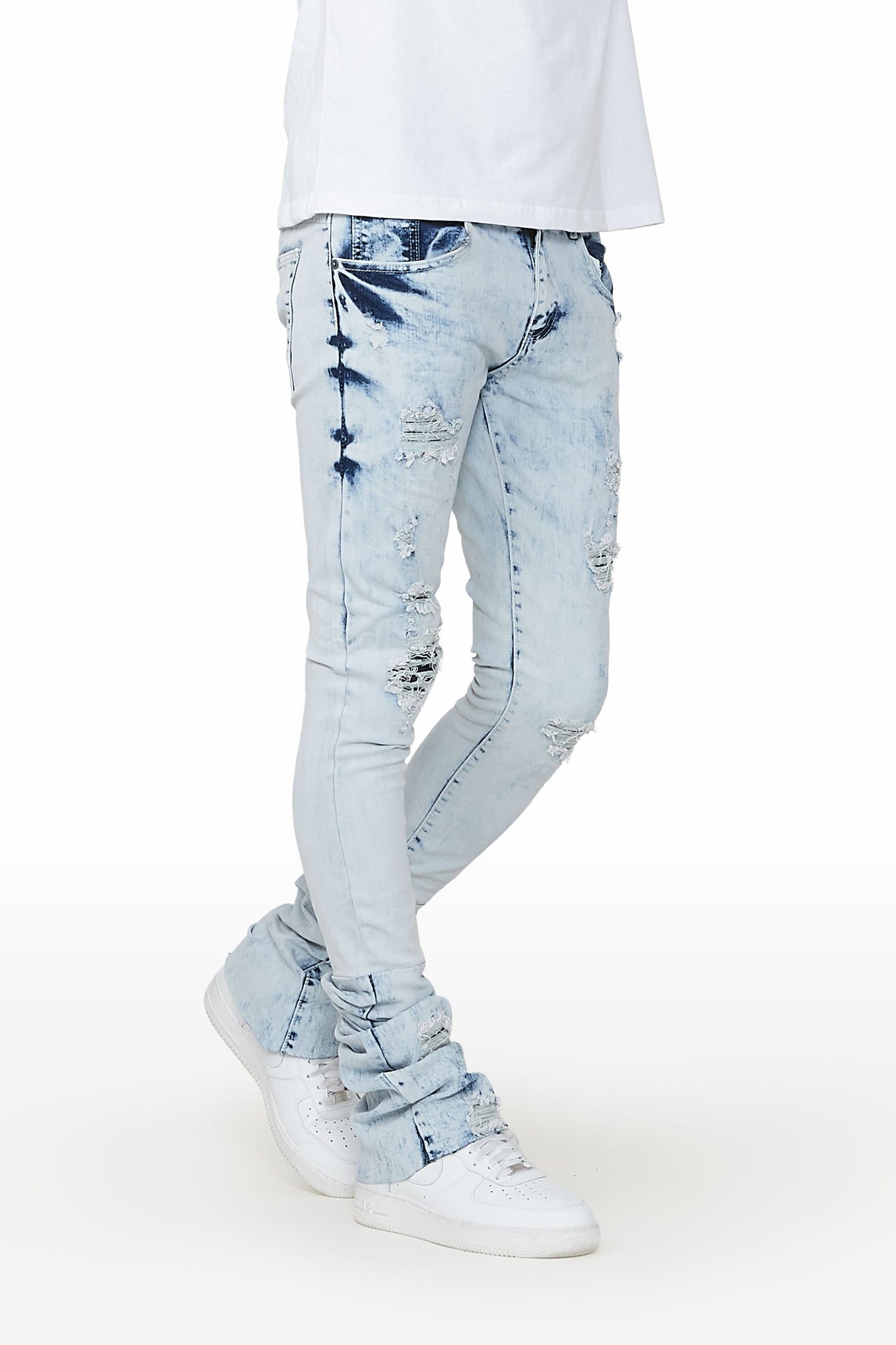 Edmar Ice Blue Super Stacked Flare Jean