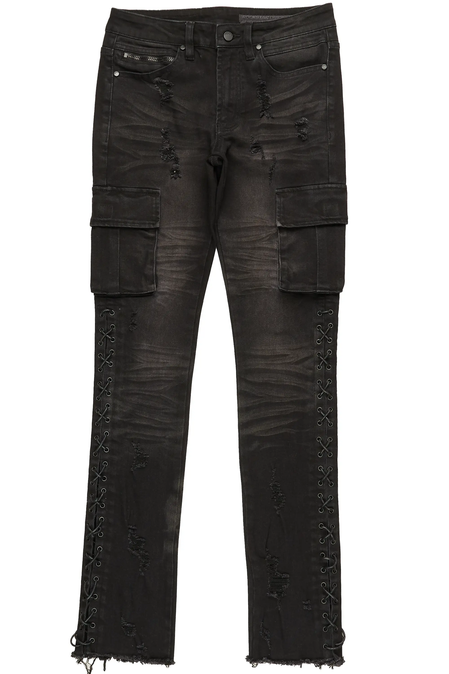 Honor Black Stacked Flare Jean