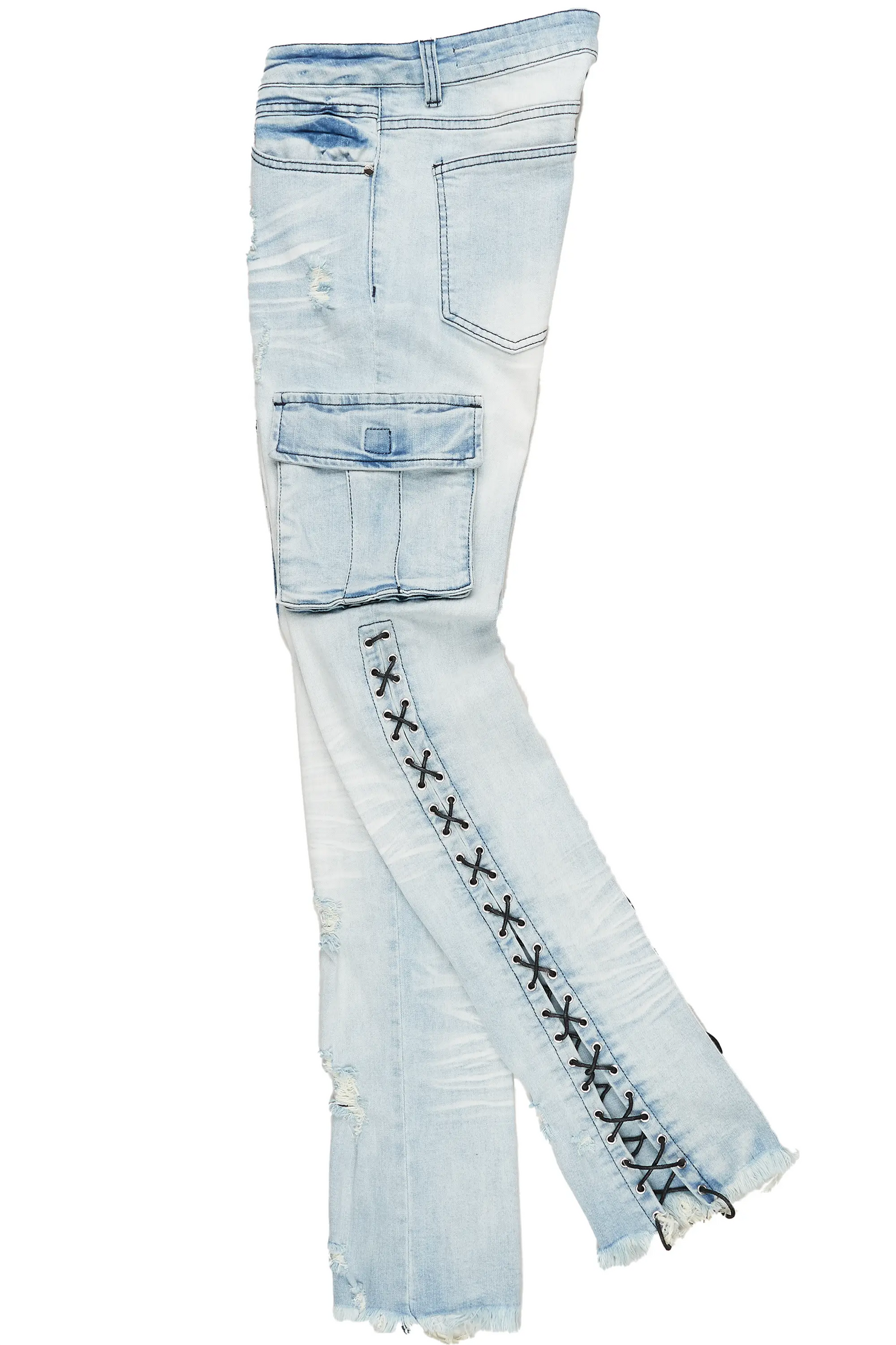 Honor Blue Stacked Flare Jean