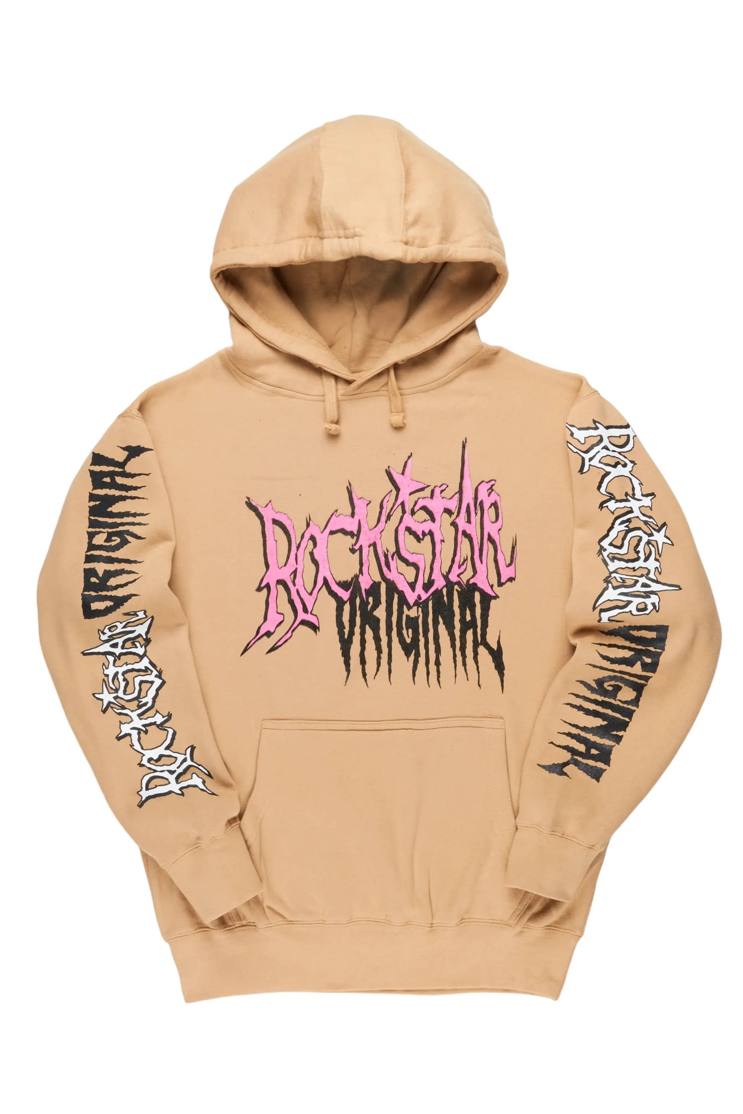 Hawkey Beige Graphic Hoodie