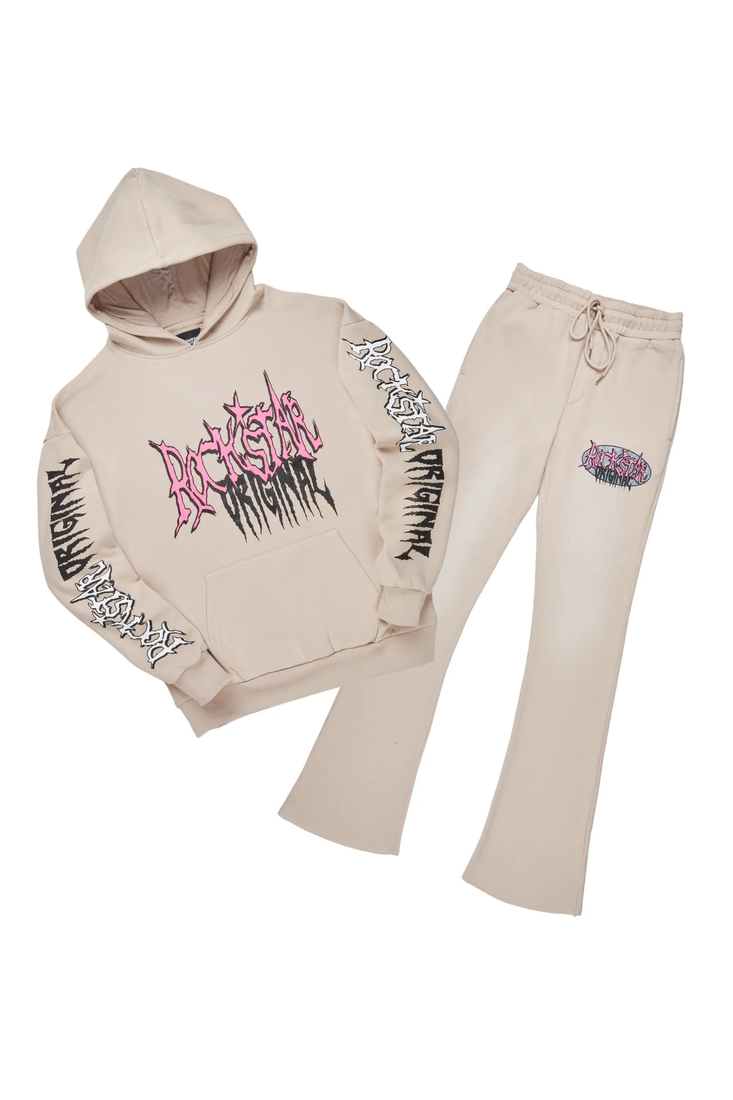 Hawkey Taupe Hoodie/Flare Trackset