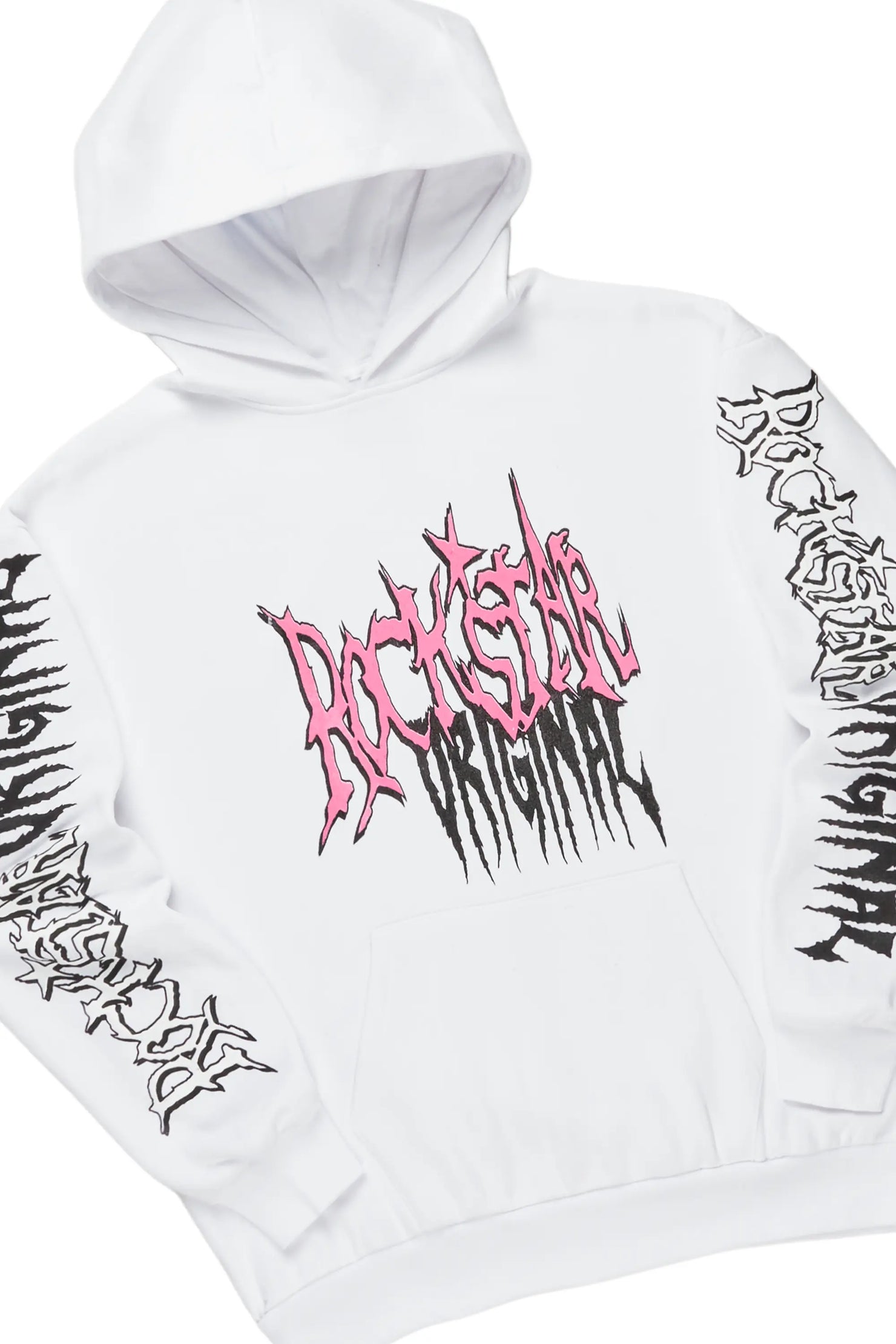 Hawkey White Oversized Hoodie/Flare Trackset