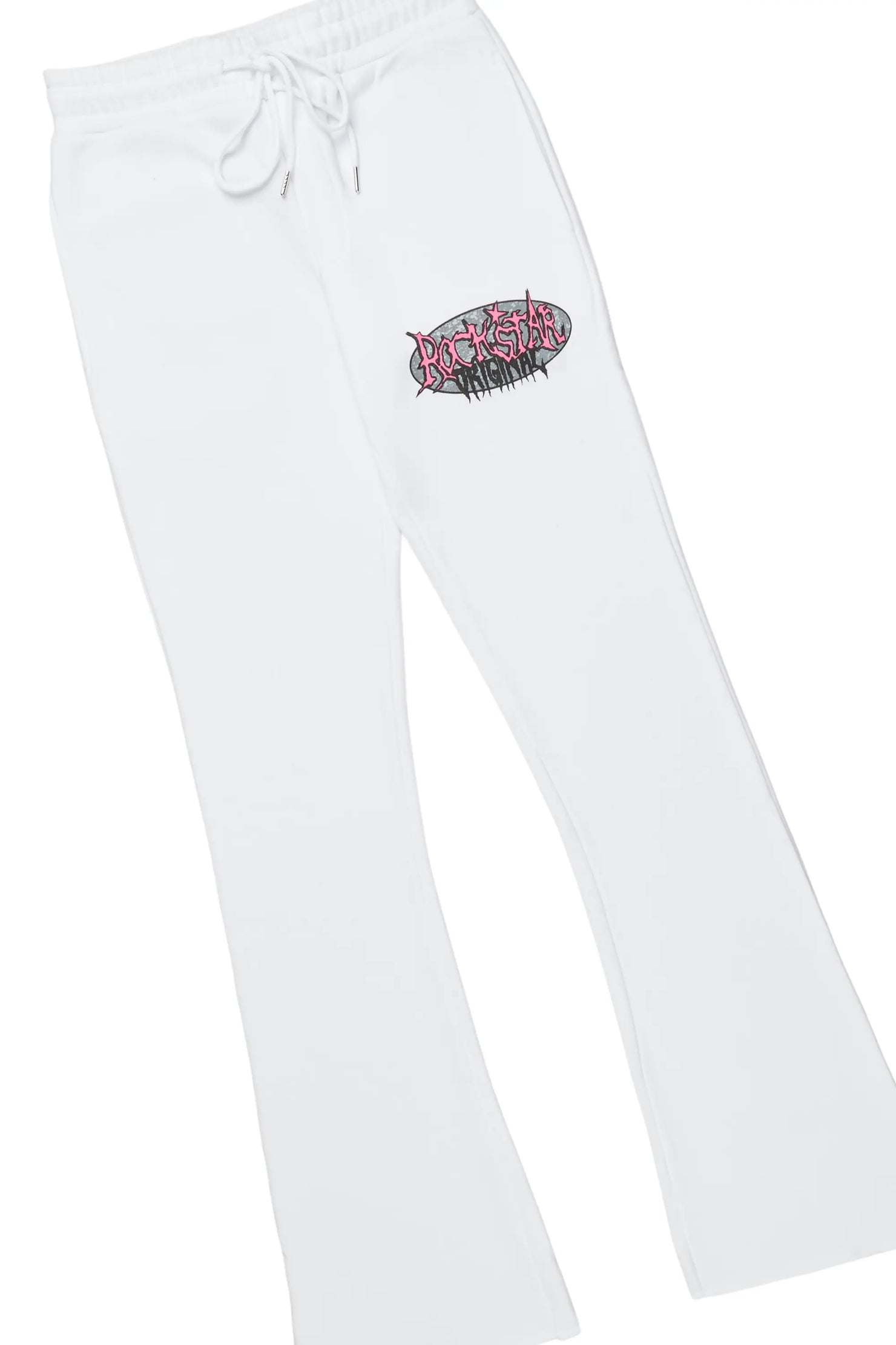 Hawkey White Oversized Hoodie/Flare Trackset