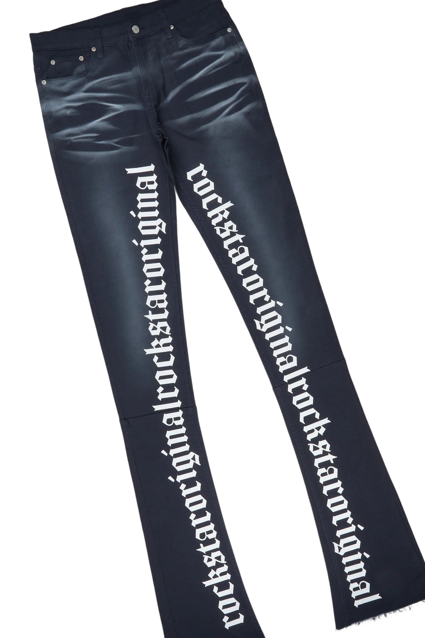 Highya White T-Shirt & Filip Super Stacked Jean Bundle