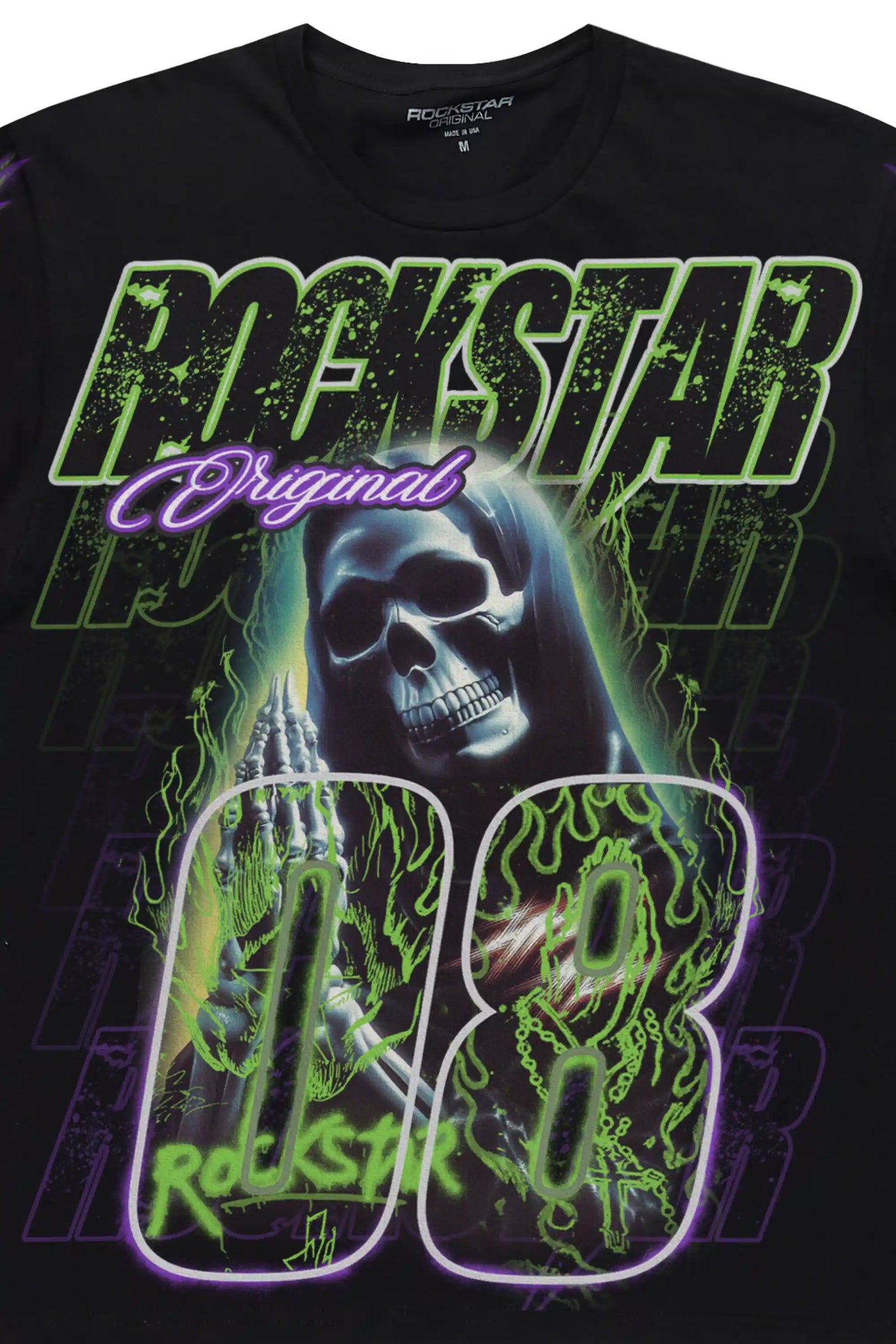 Latachie Black/Green Graphic Short Sleeve Tee