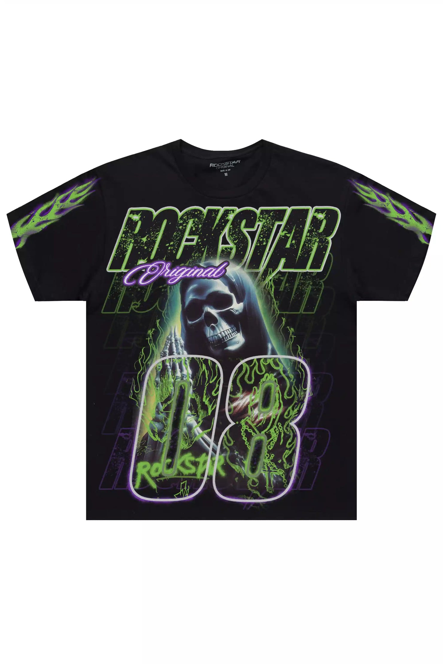 Latachie Black/Green Graphic Short Sleeve Tee