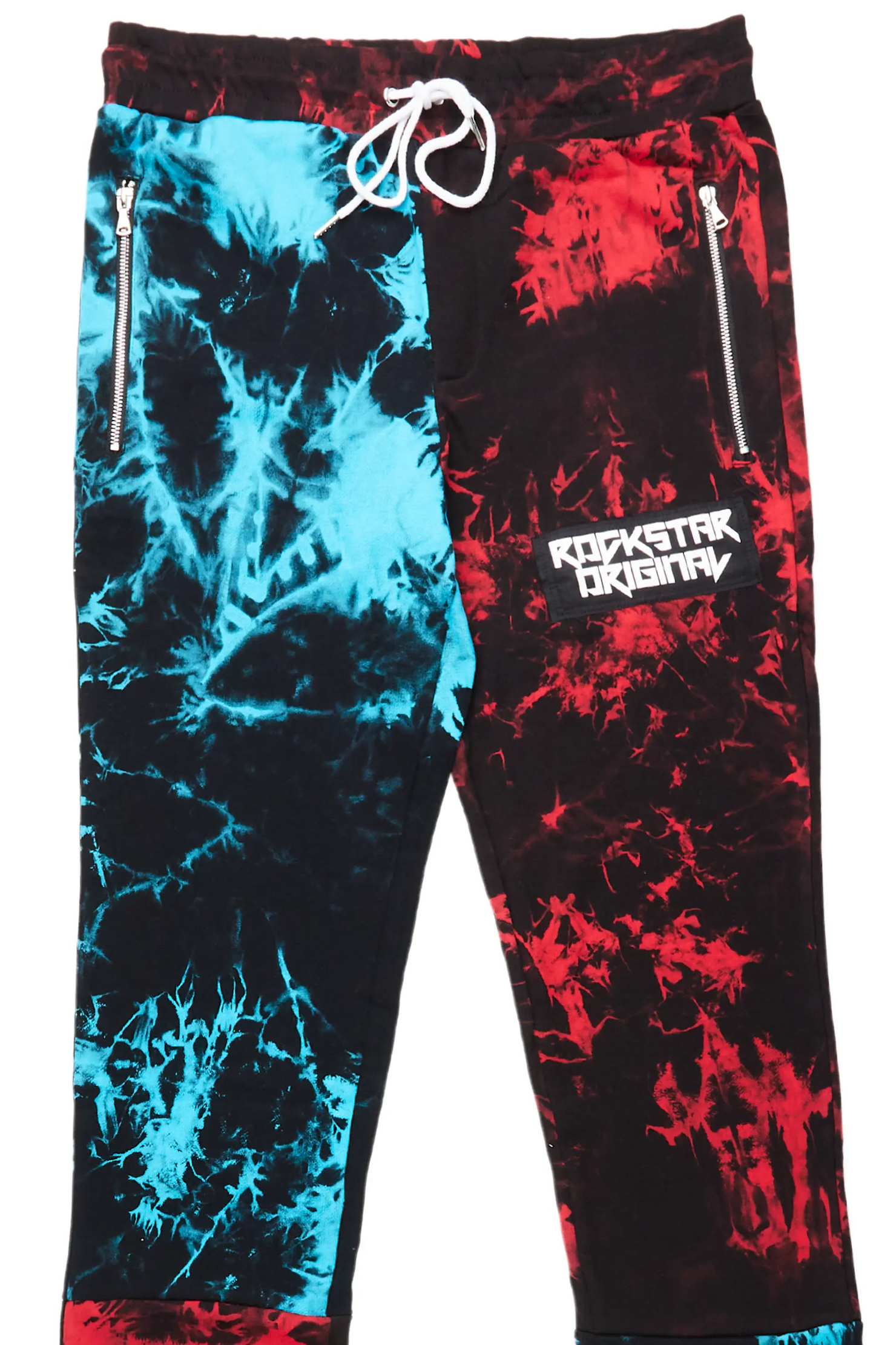 Imogen Blue/Red Super Stacked Flare Track Pant