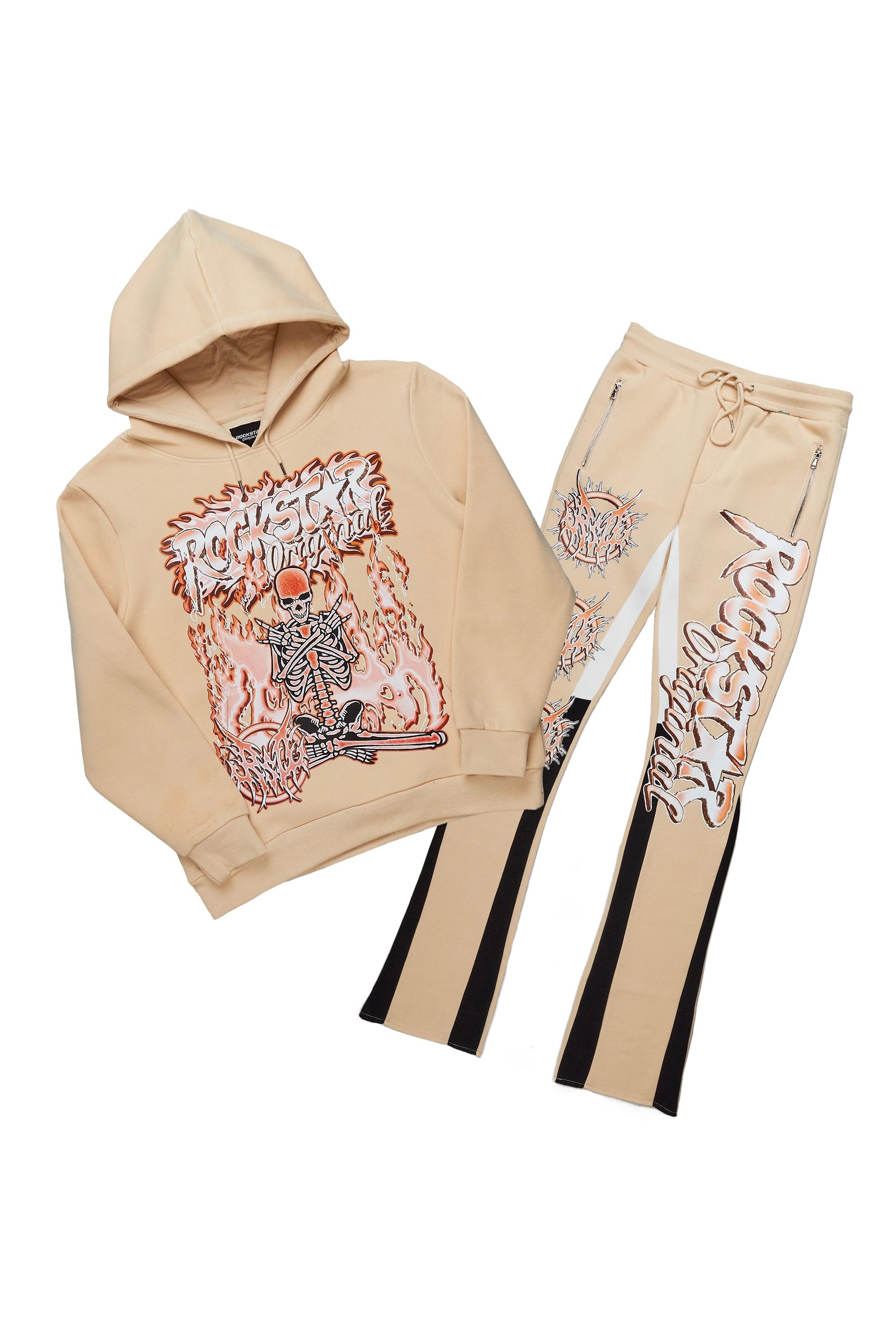 Inigo Beige/Black Stacked Flared Track Set