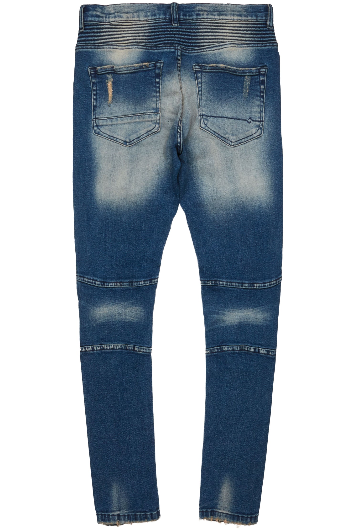 Isah Blue Biker Slim Fit Jean