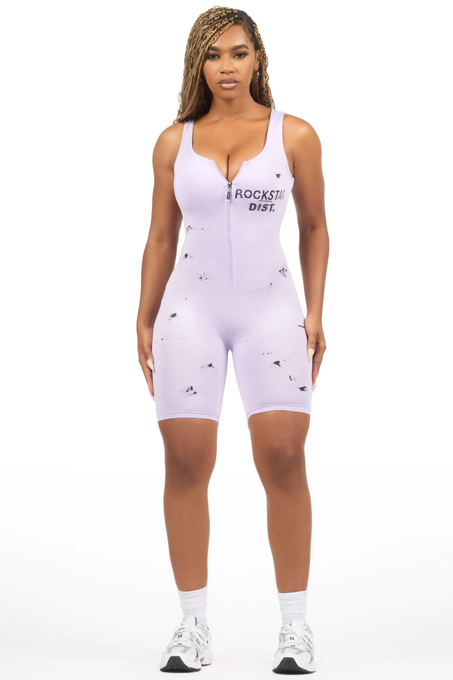Jimeyah Lavender Painted Romper