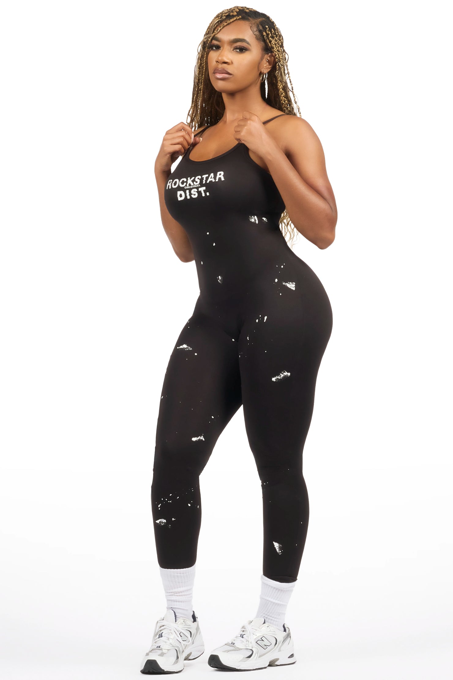 Leanna Black Painted Jumpsuit