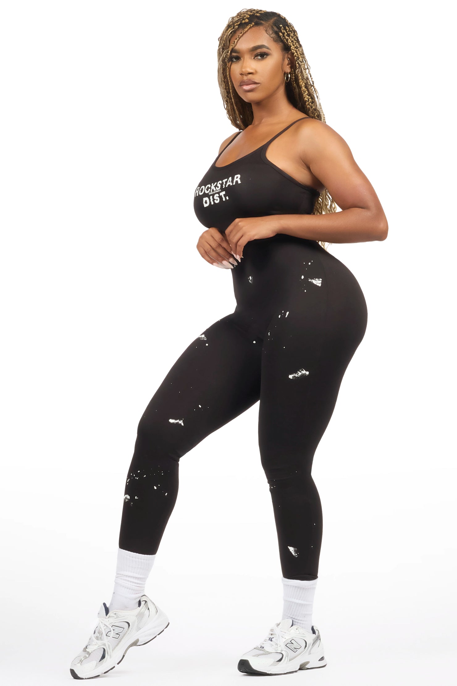 Leanna Black Painted Jumpsuit