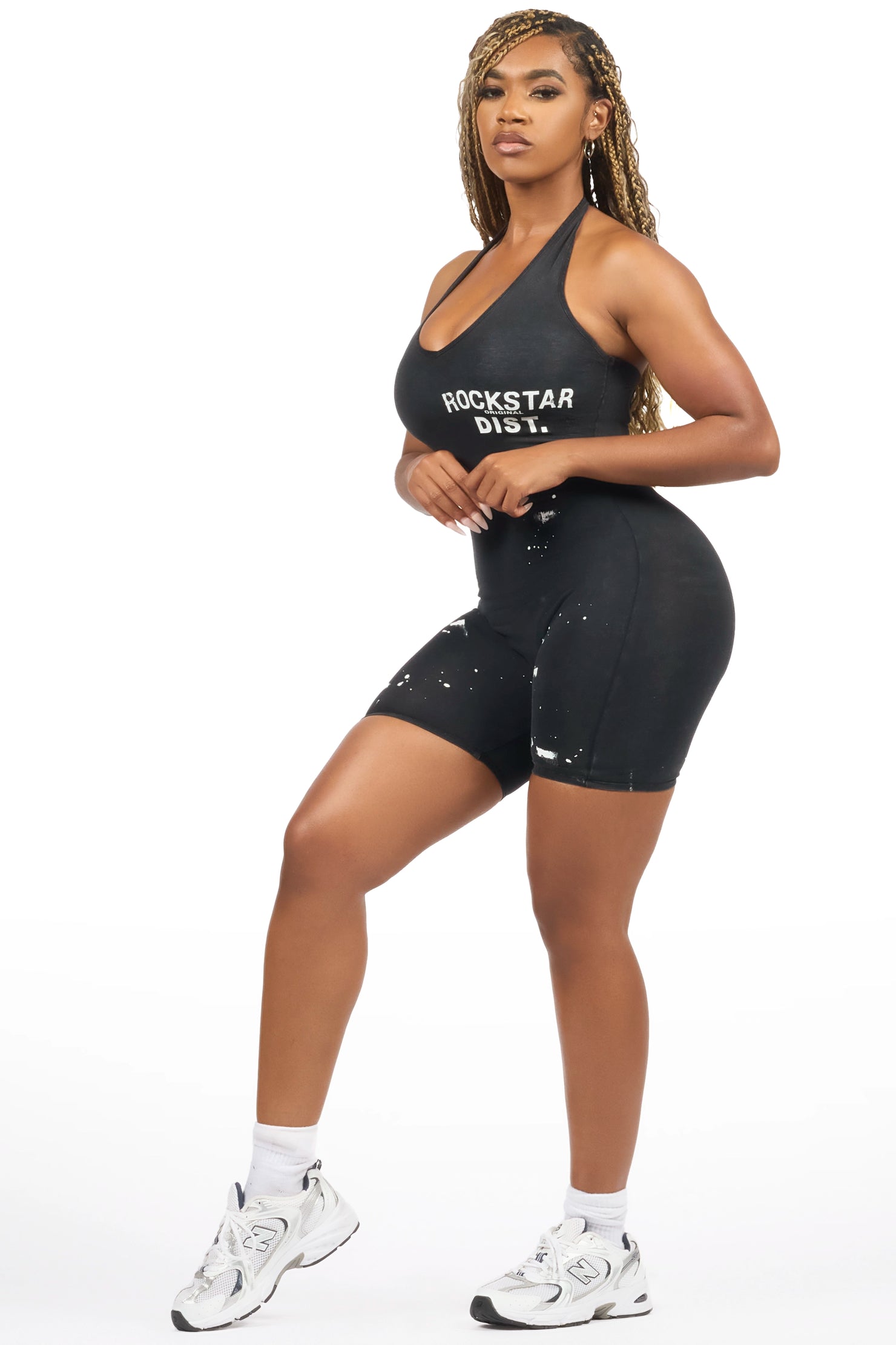 Kalis Black Painted Romper