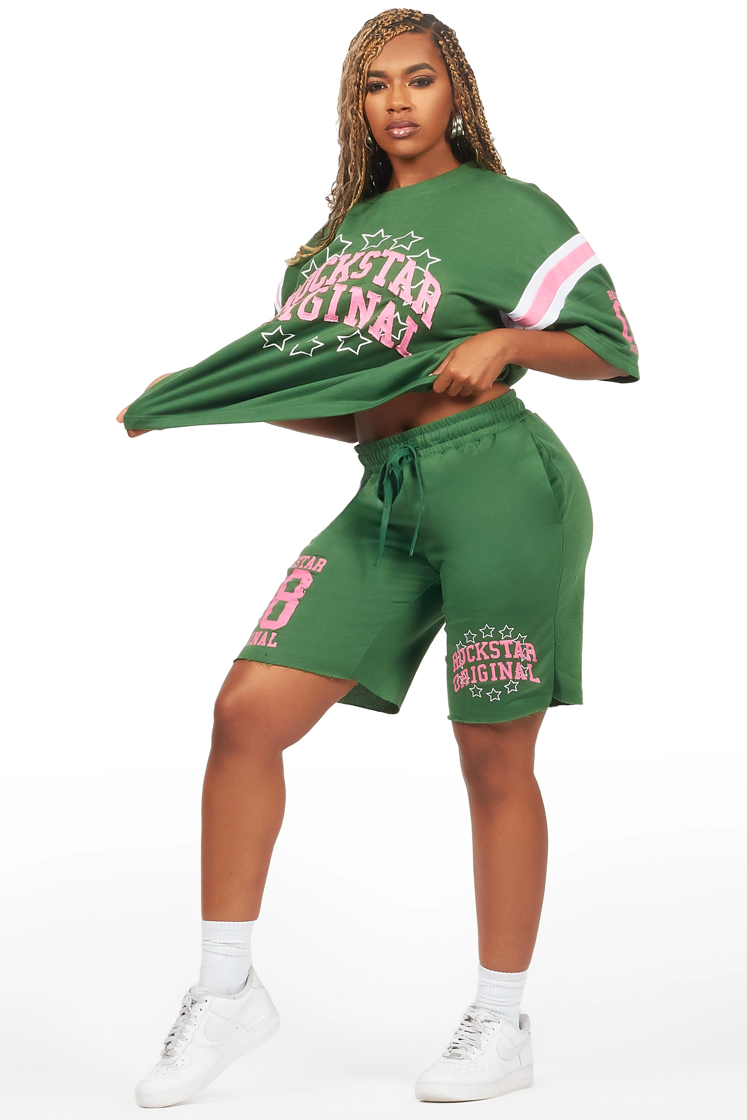 Ronnica Green T-Shirt Short Set