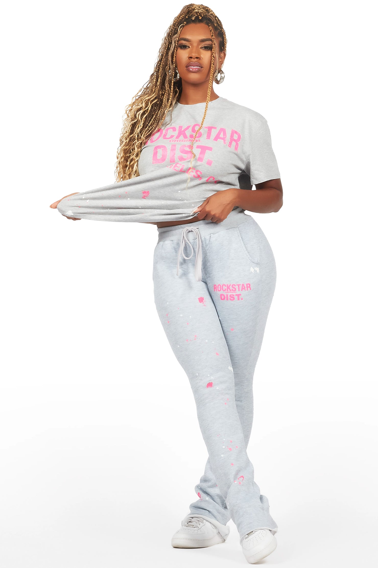 Jalynn Heather Grey T-Shirt Trackset