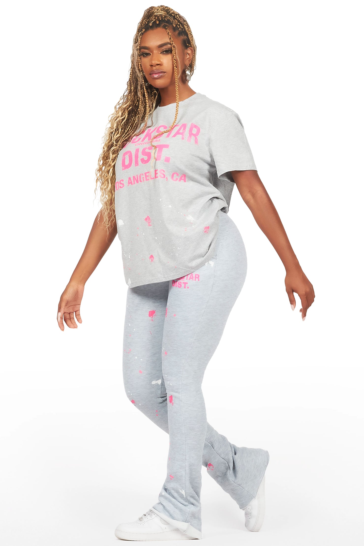 Jalynn Heather Grey T-Shirt Trackset
