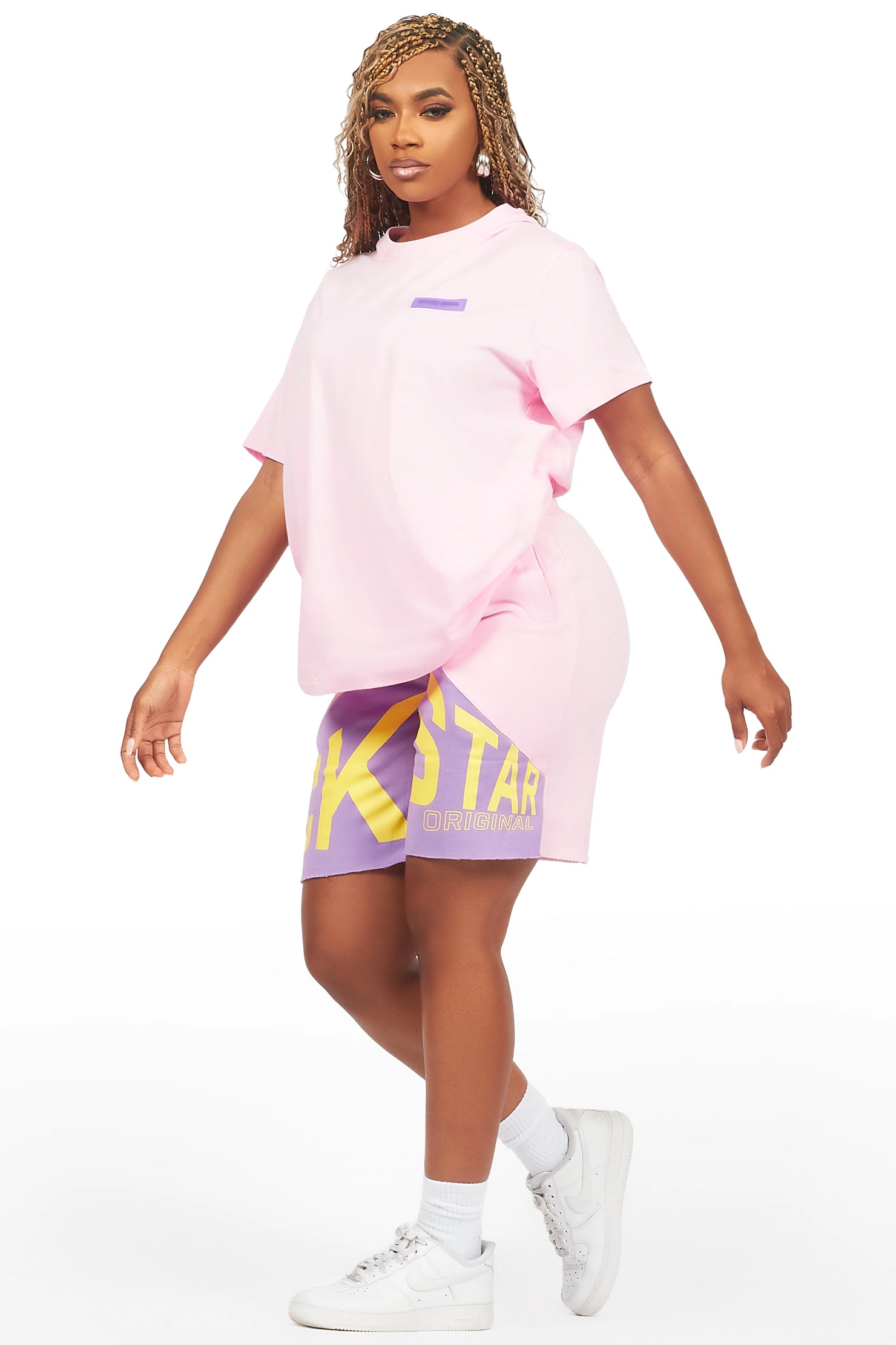 Diona Pink T-Shirt Short Set