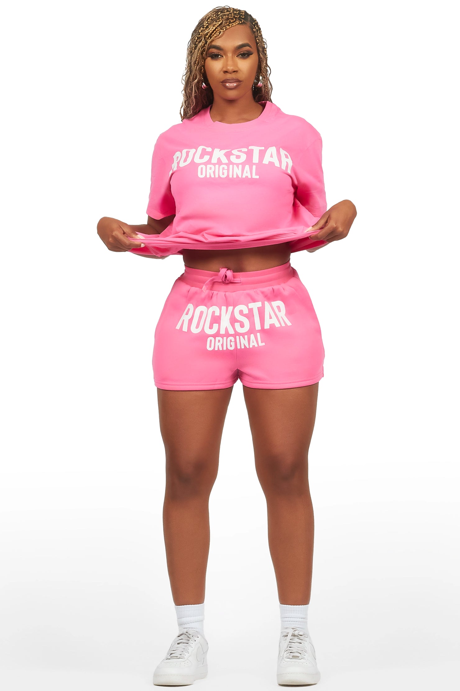 Sabrina Bubblegum Pink T-Shirt Short Set