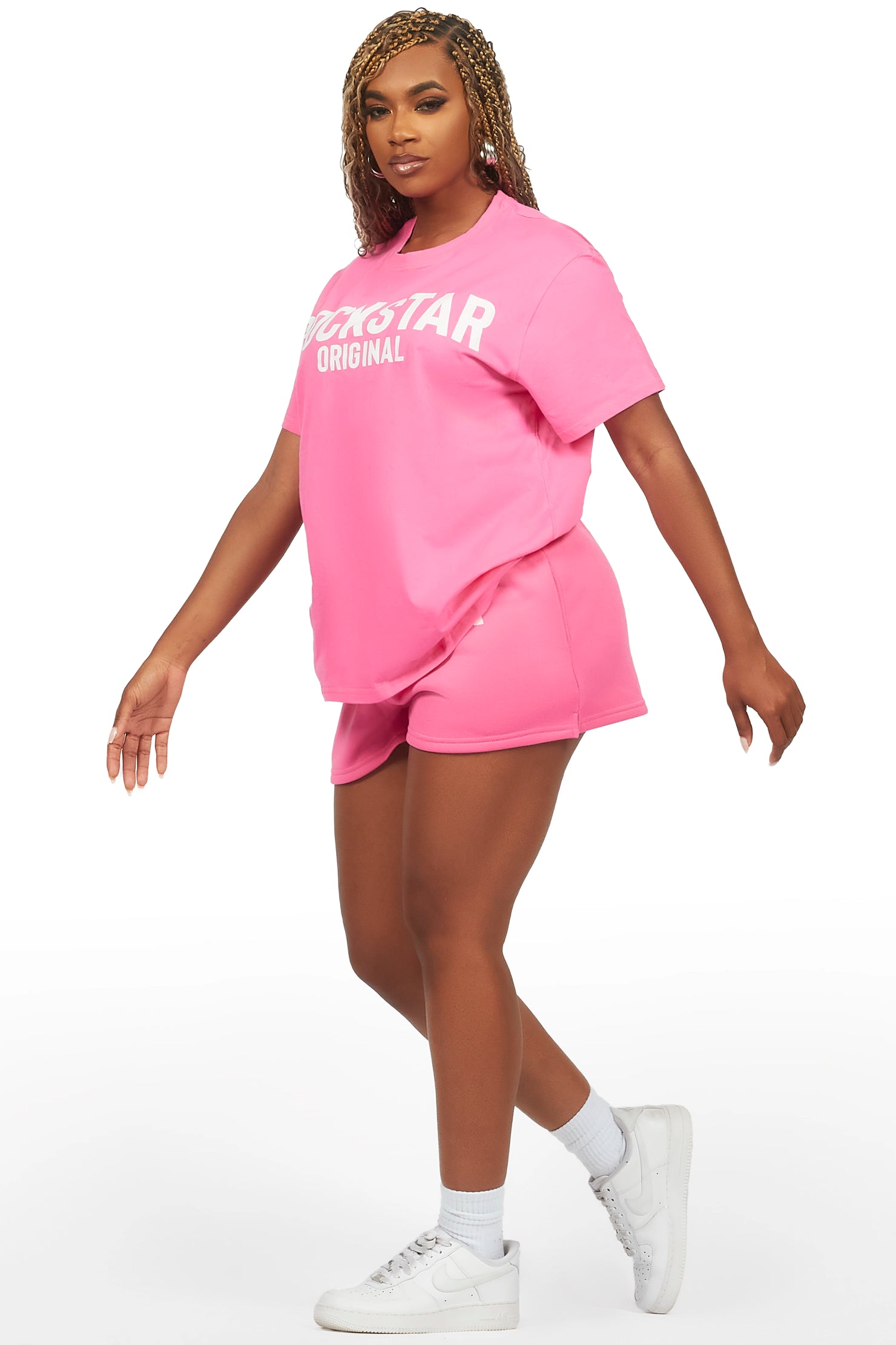 Sabrina Bubblegum Pink T-Shirt Short Set