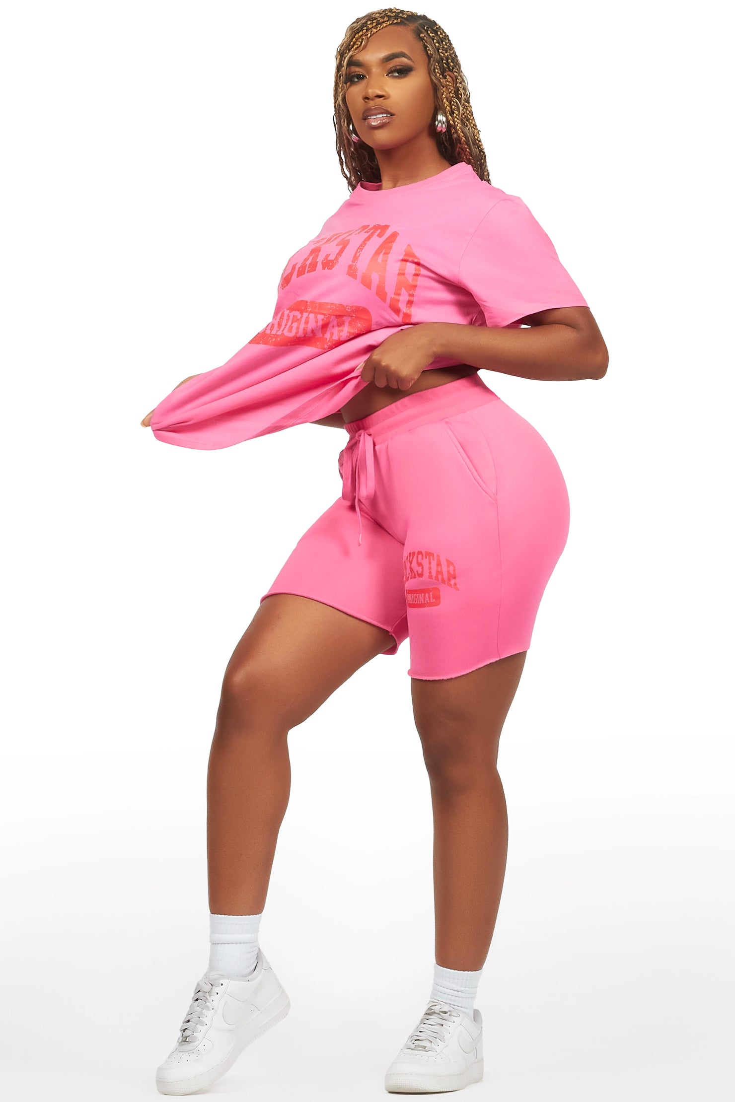 Javonuna Bubblegum Pink T-Shirt Short Set