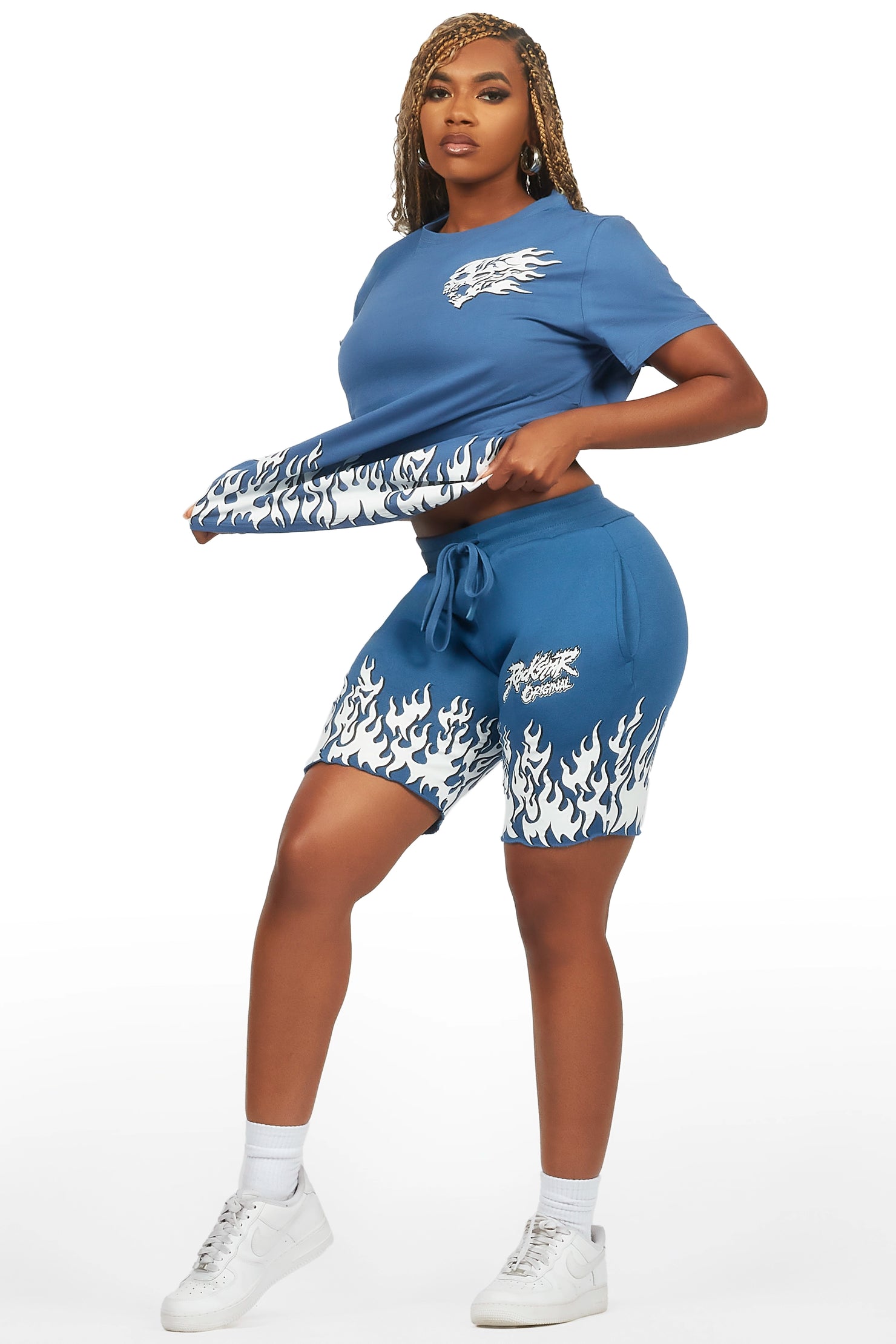 Arais Navy T-Shirt Short Set