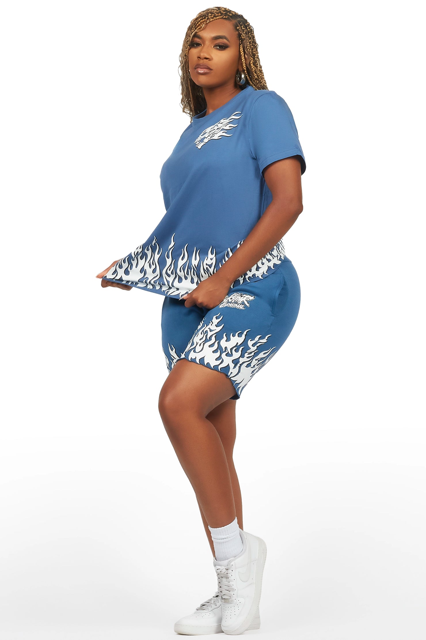 Arais Navy T-Shirt Short Set