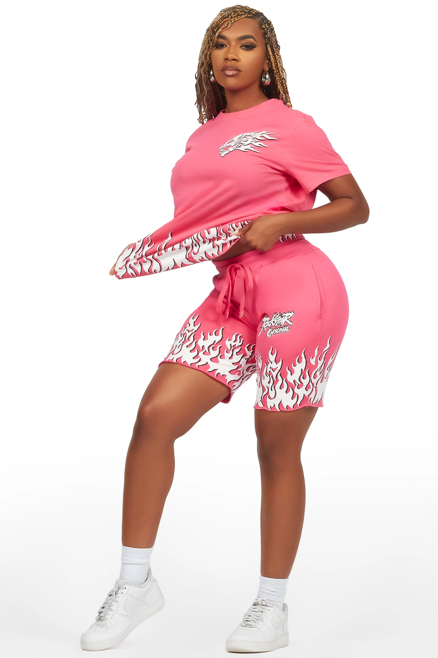 Arais Hot Pink T-Shirt Short Set
