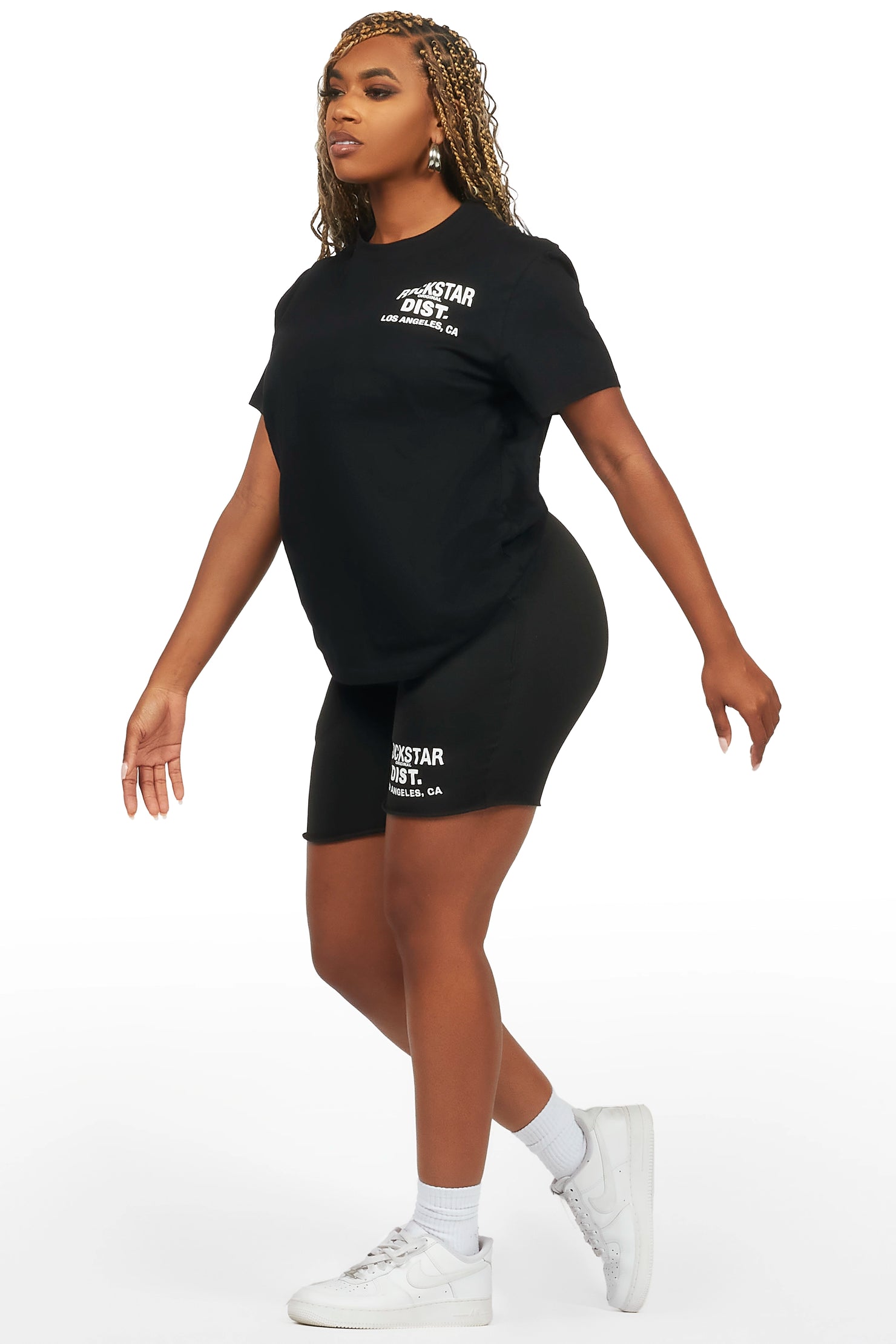 Dalasia Black T-Shirt Short Set