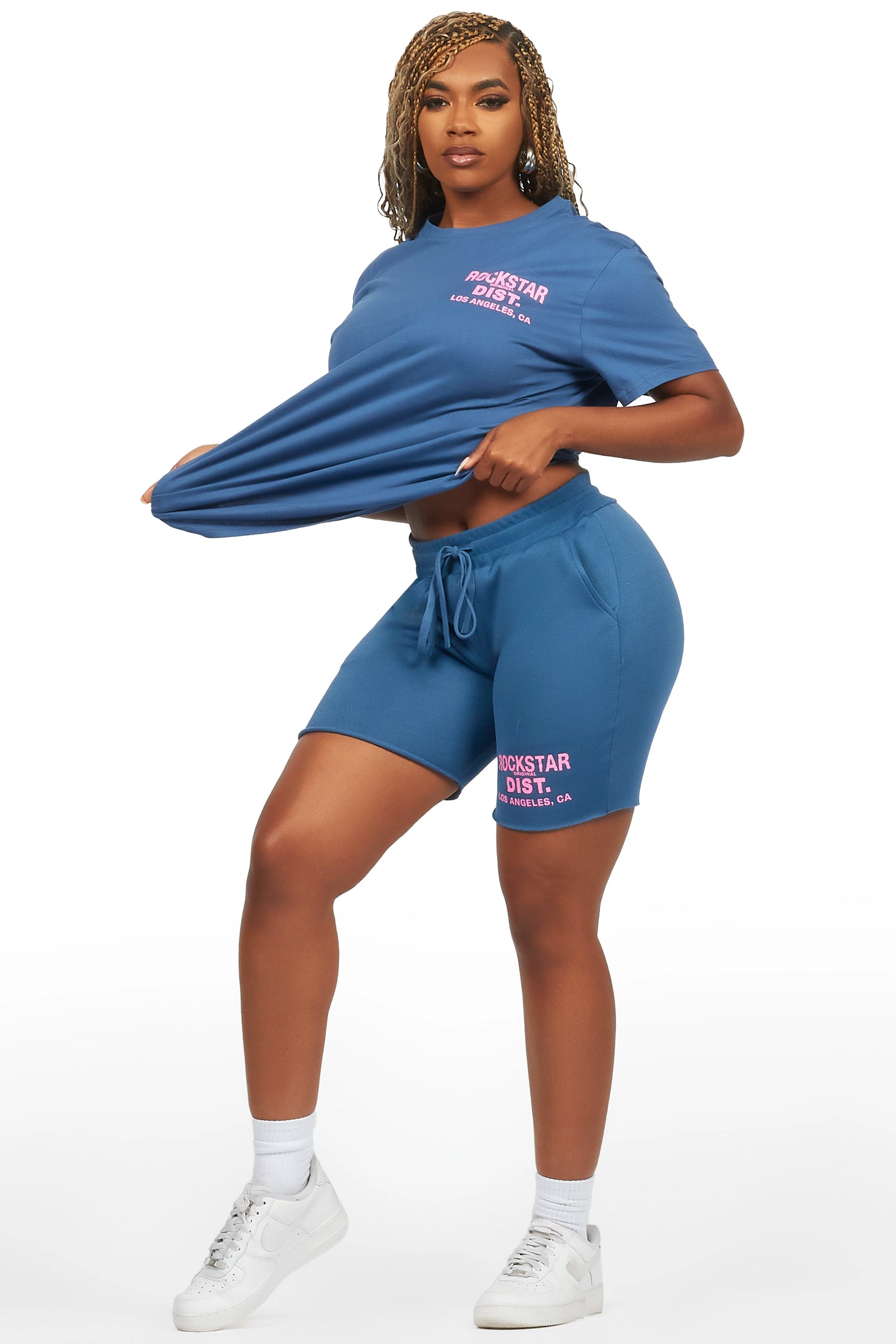 Dalasia Navy T-Shirt Short Set